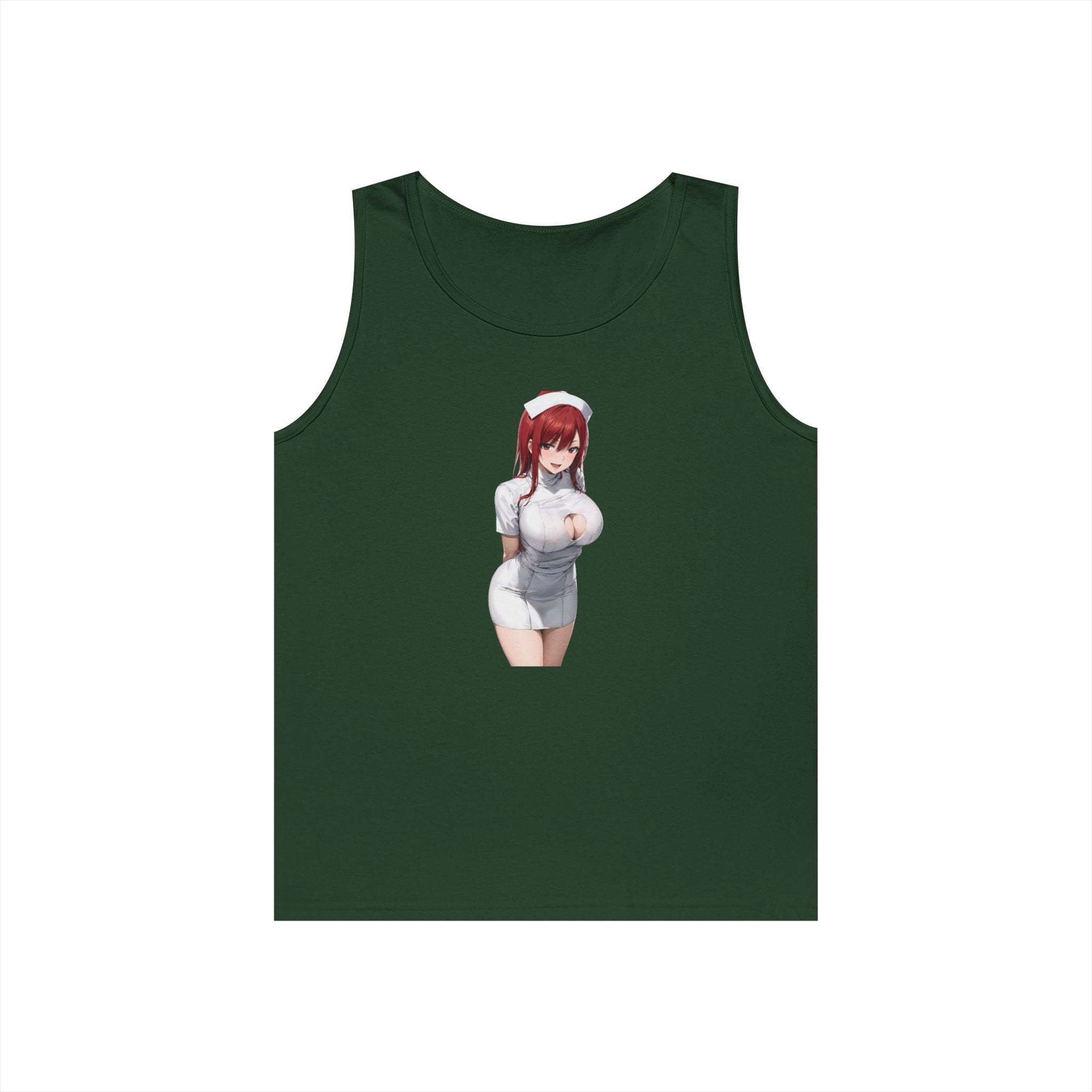 Ezra Scarlet Nurse Uniform Anime Heavy Cotton Tank Top
