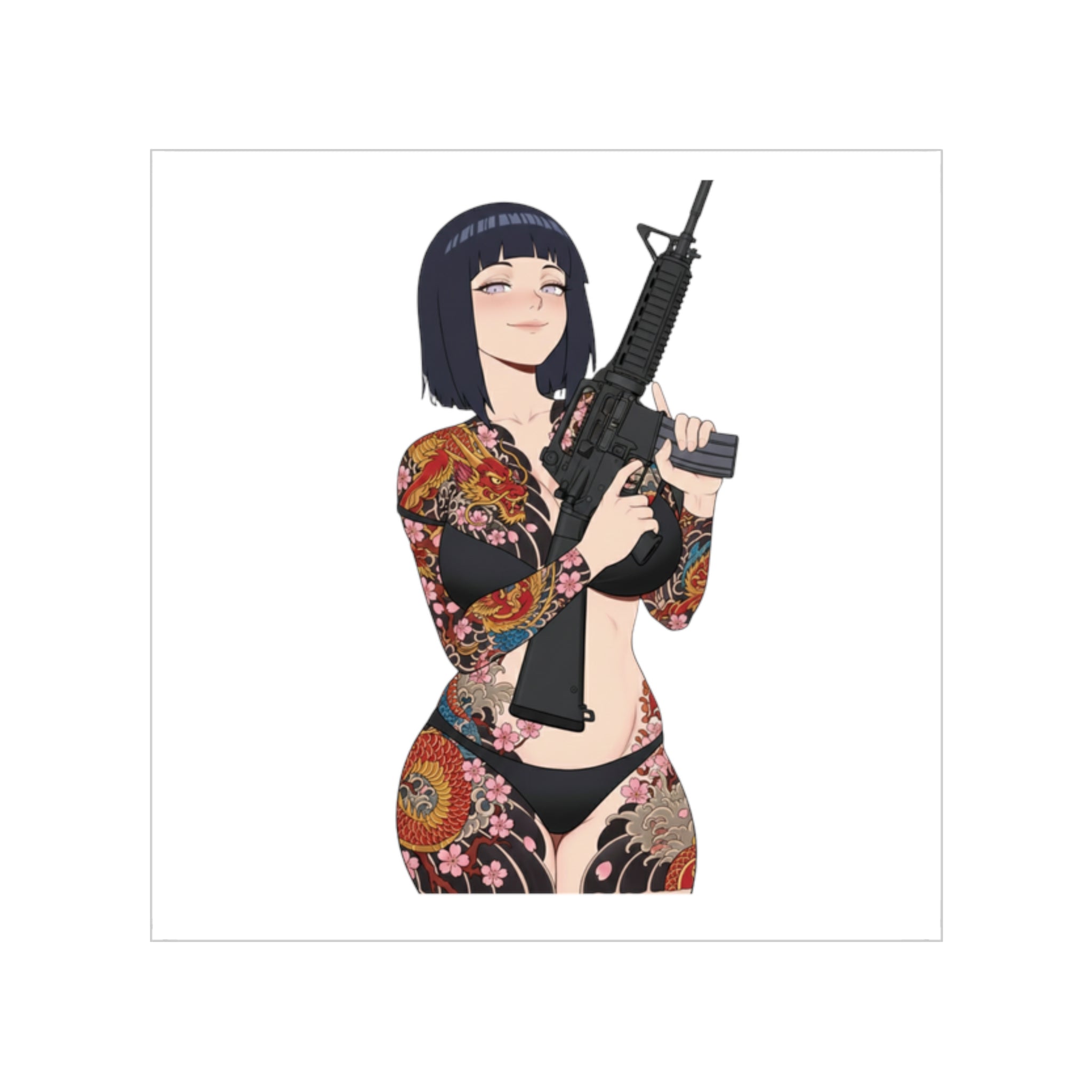 Hyuga Hinata Tactical Tattoo Waifu Sticker