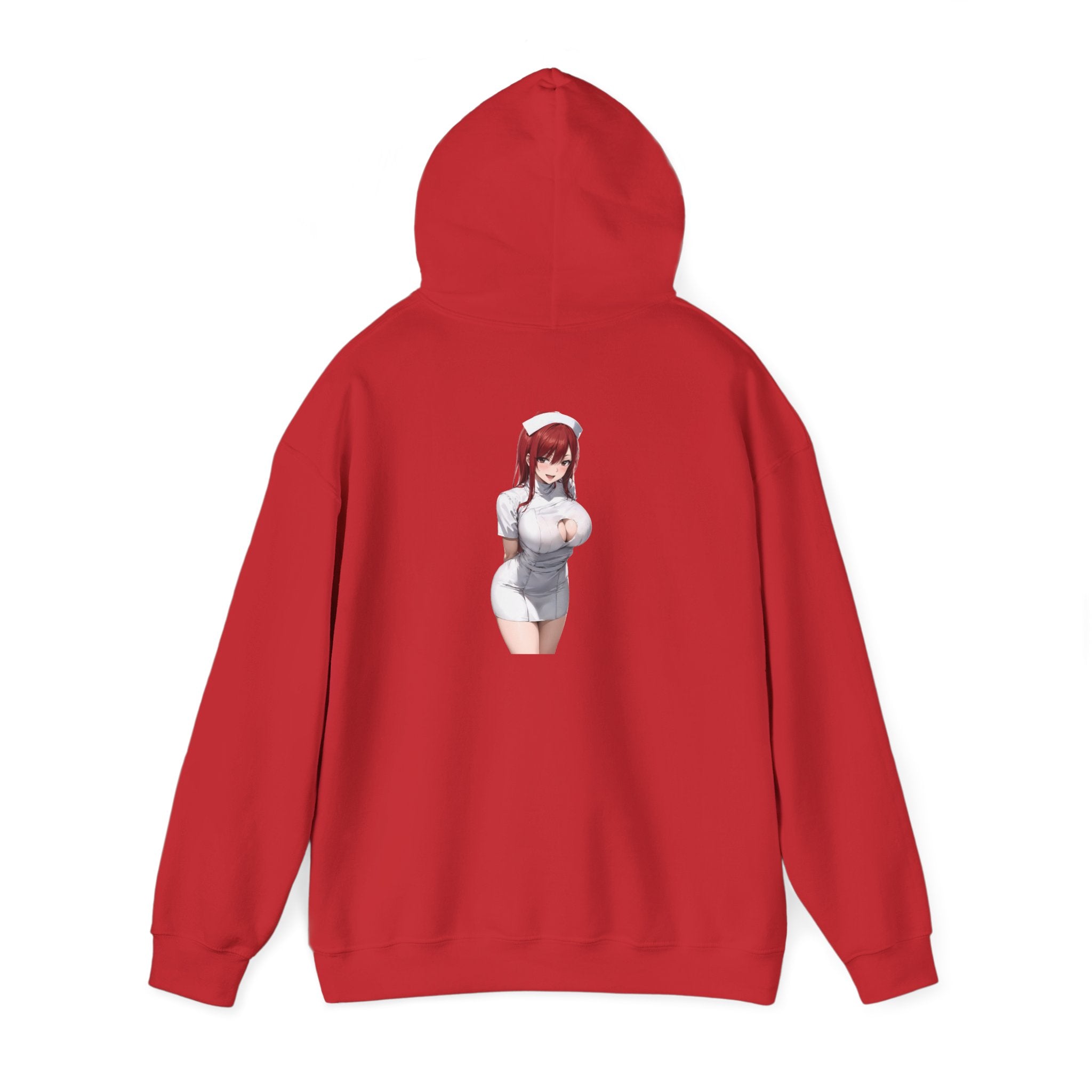 Ezra Scarlet Nurse Uniform Anime Unisex Heavy Blend™ Hooded Sweatshirt