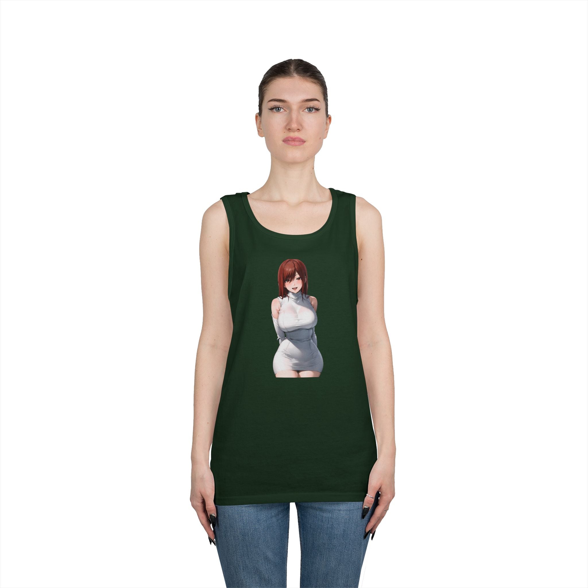 Ezra Scarlet Charming White Dress Anime Heavy Cotton Tank Top