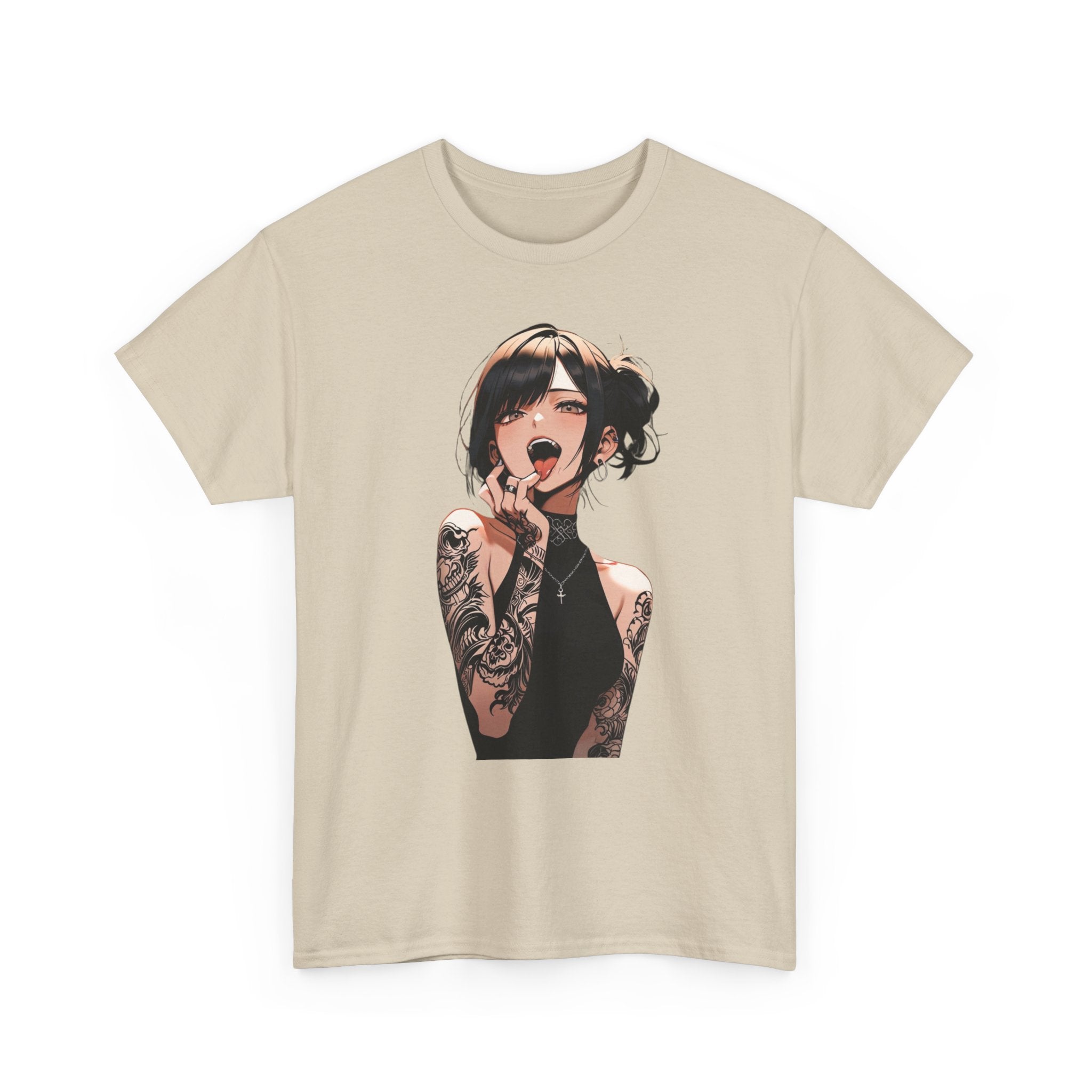 Gothic Himiko Toga Tattooed Ahegao Heavy Cotton Tee