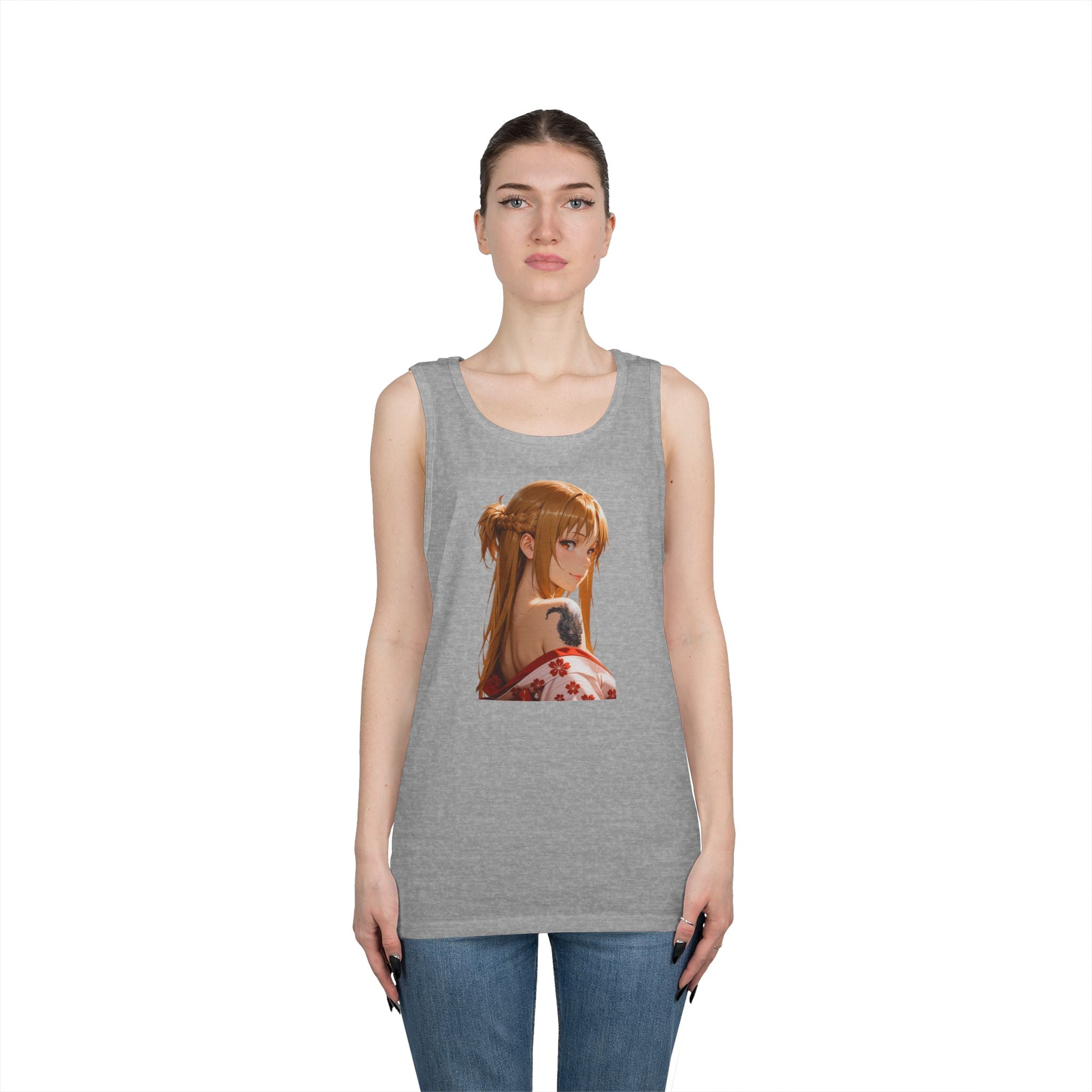 Asuna Kimono Tattoo Heavy Cotton Tank Top