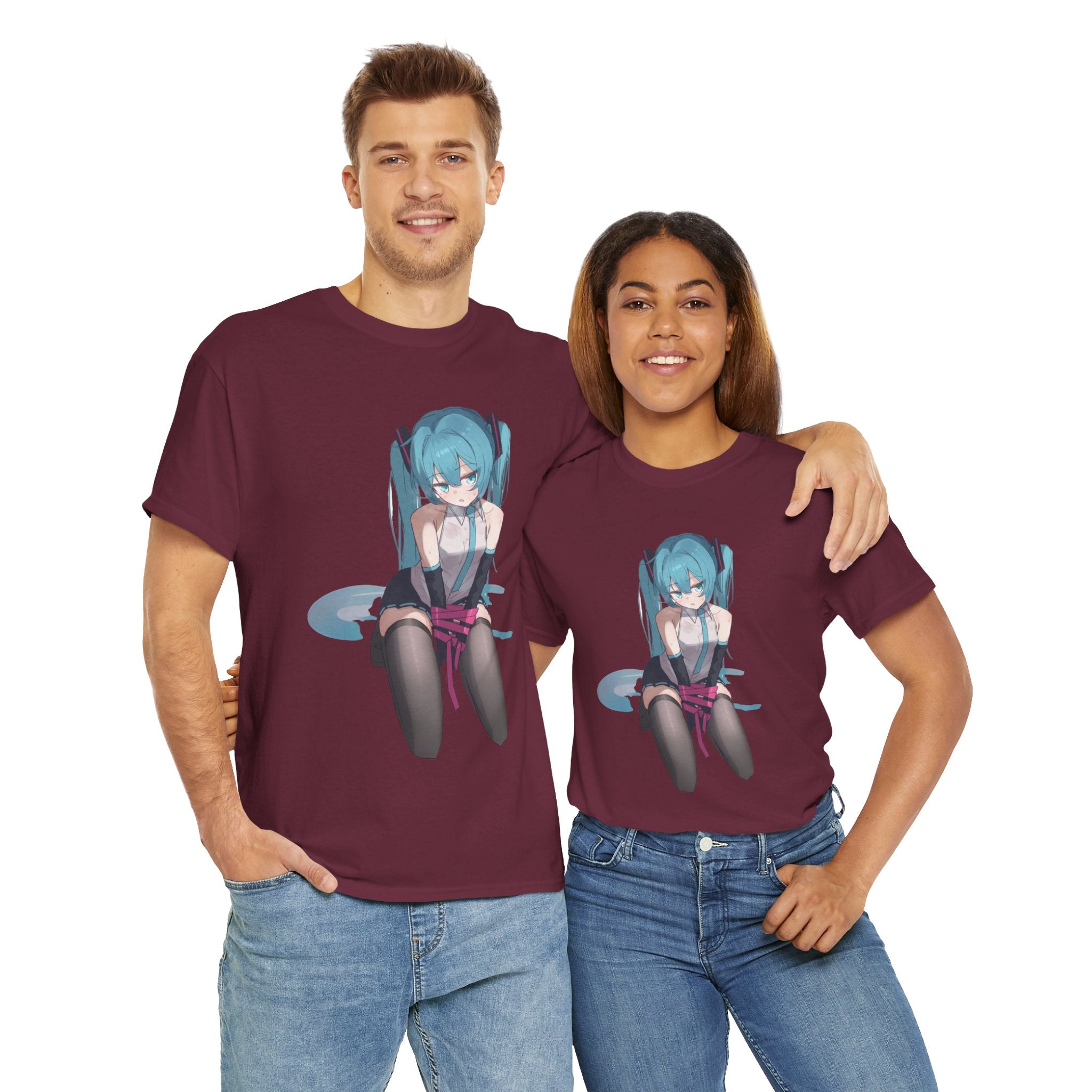 Hatsune Miku Bound Cute Anime Unisex Heavy Cotton Tee