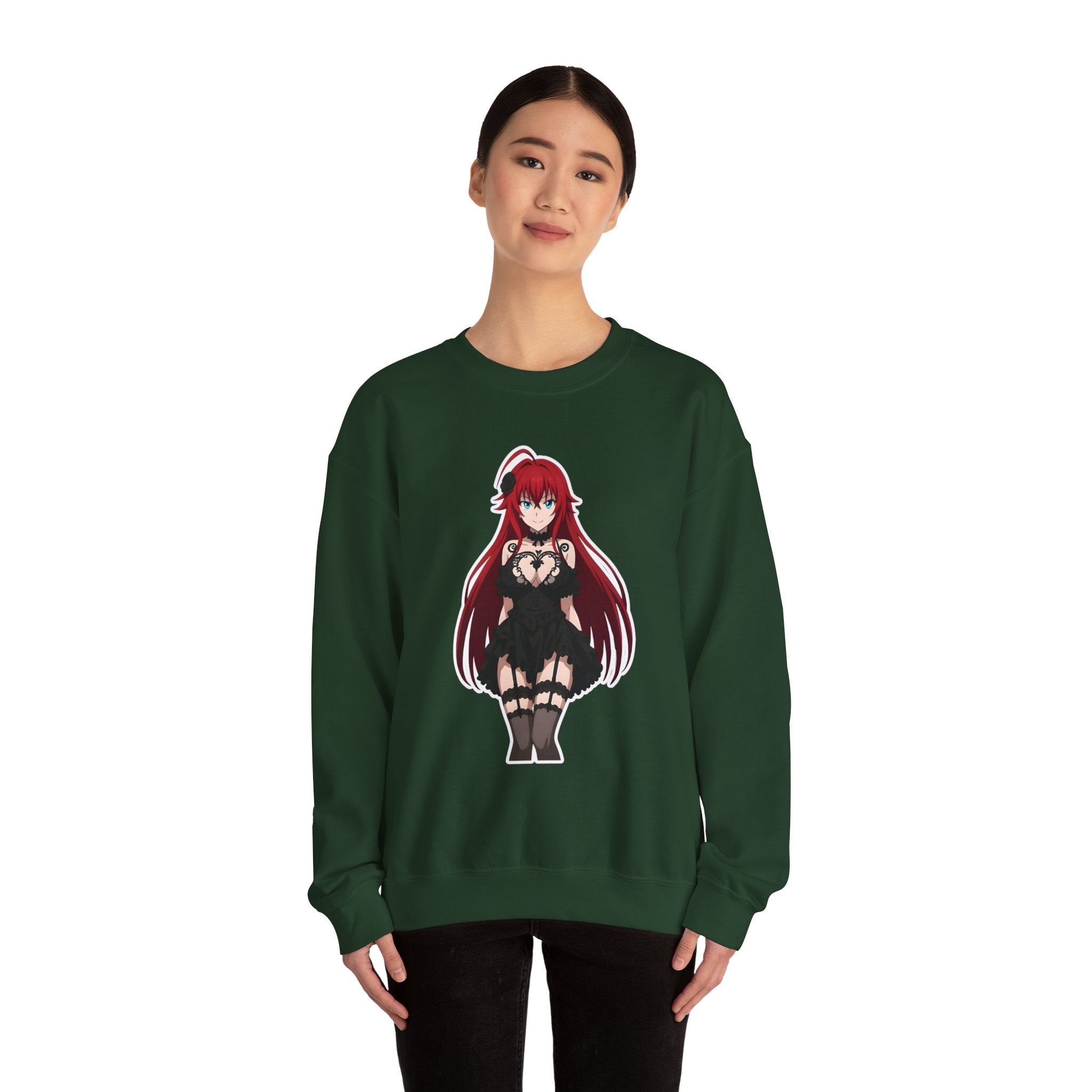 Rias Gremory Gothic Style Waifu Unisex Heavy Blend™ Crewneck Sweatshirt