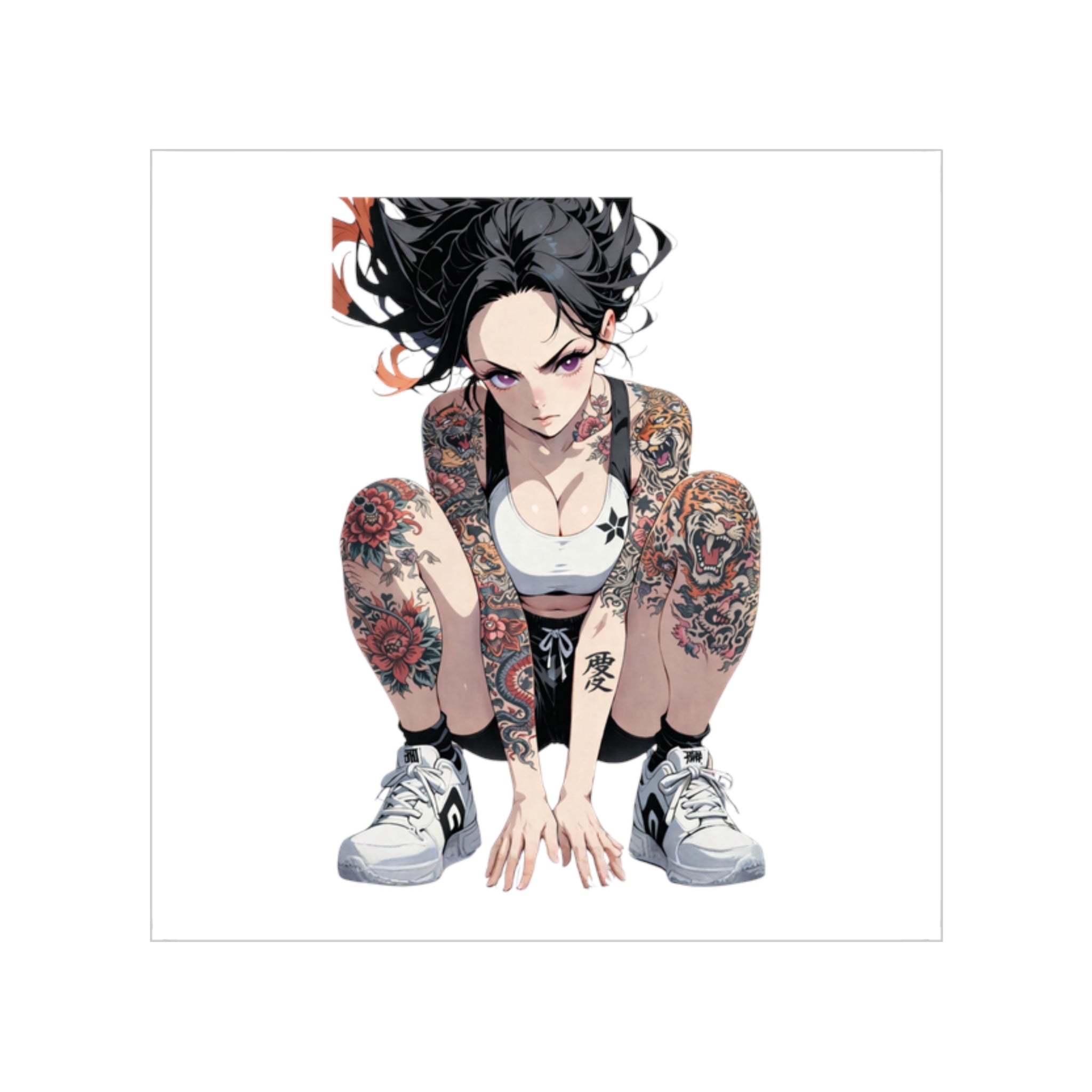 Nezuko Sport Tattoo Waifu Sticker