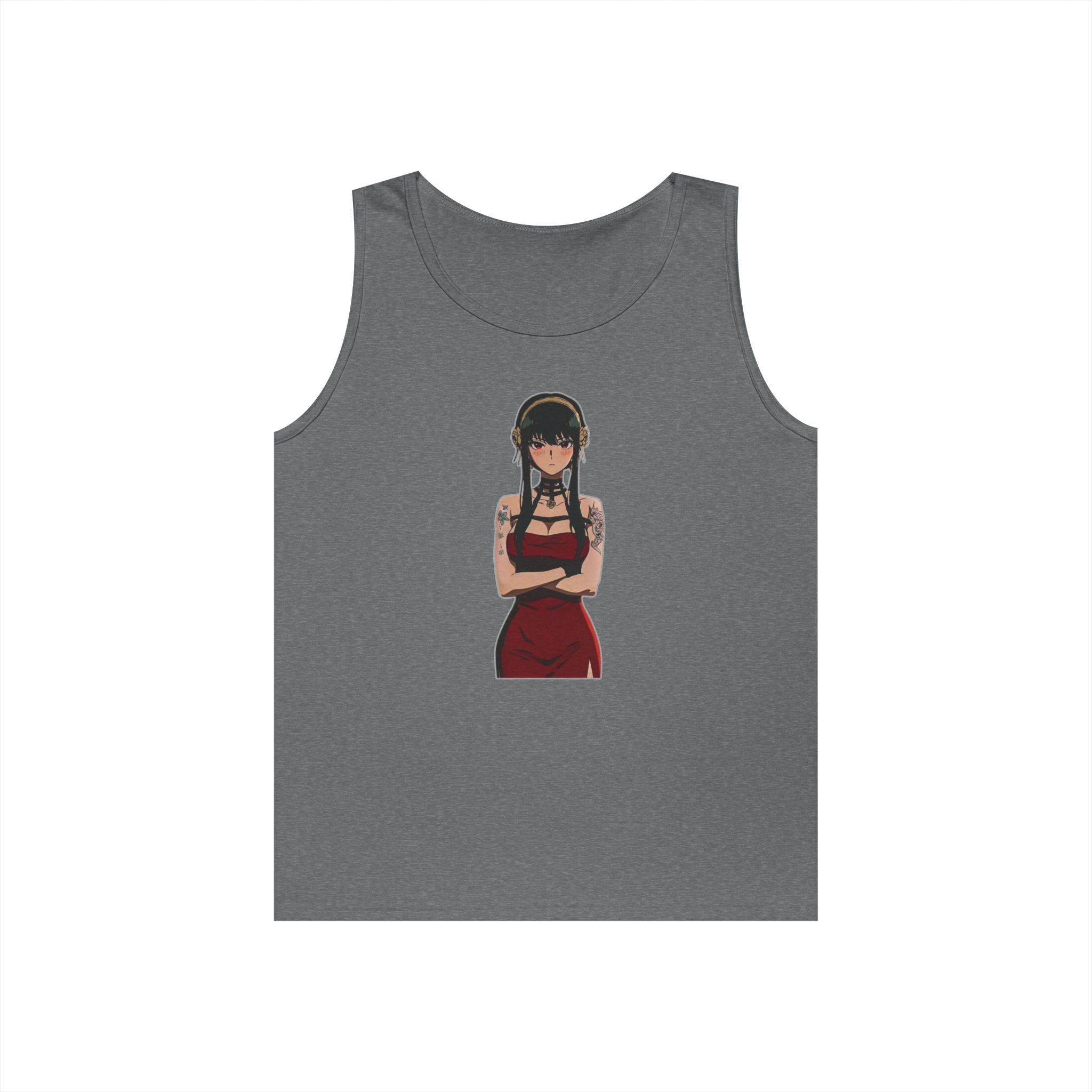 Yor Forger Elegant Tattooed Anime Heavy Cotton Tank Top