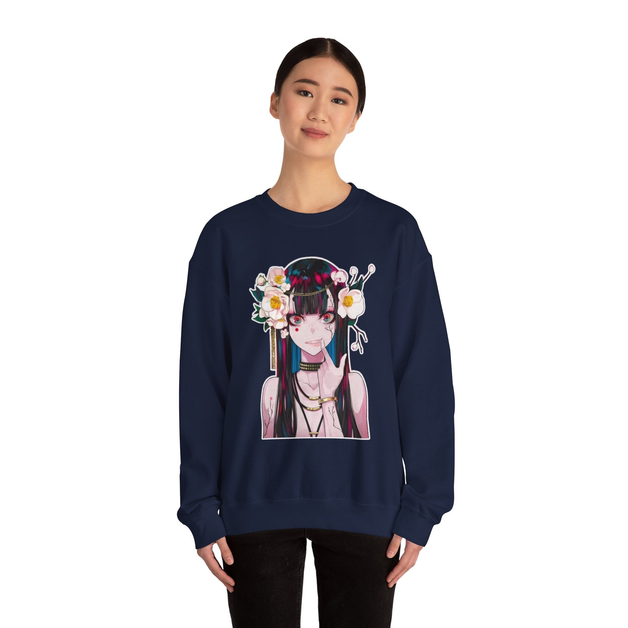 Vampire Girl Dark Fantasy Unisex Heavy Blend™ Crewneck Sweatshirt
