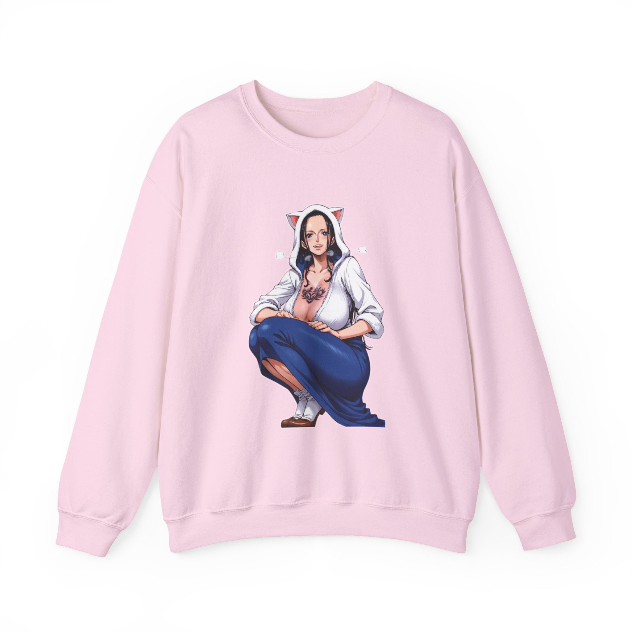 Nico Robin Catgirl Casual Anime Unisex Heavy Blend™ Crewneck Sweatshirt