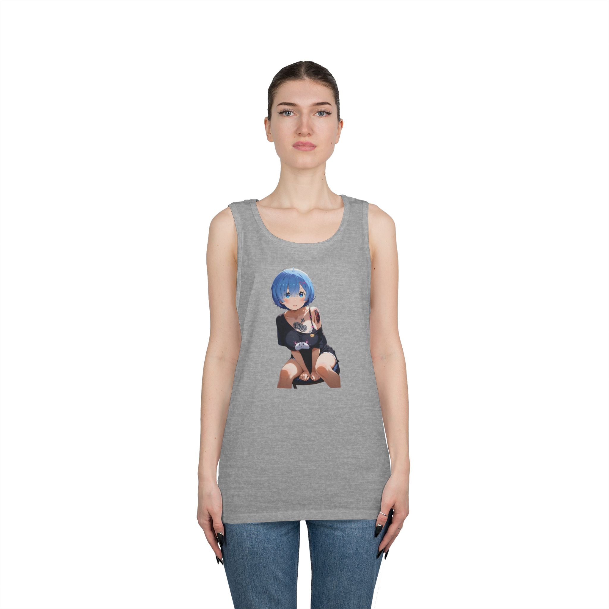 Sexy Rem Tattooed Heavy Cotton Tank Top