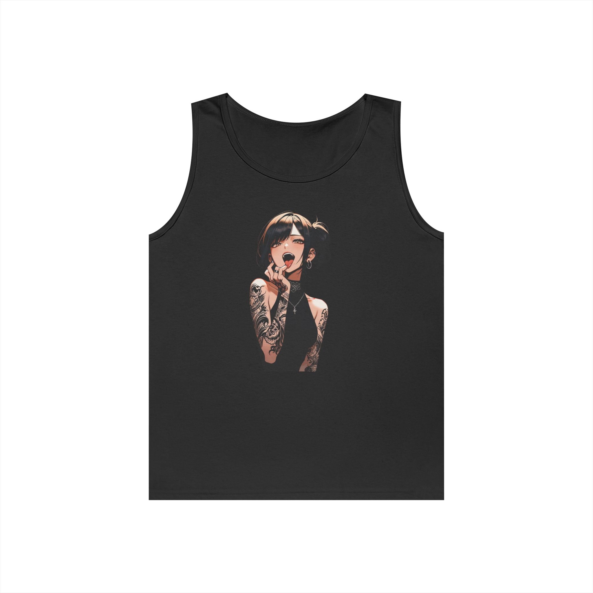 Gothic Himiko Toga Tattooed Ahegao Heavy Cotton Tank Top