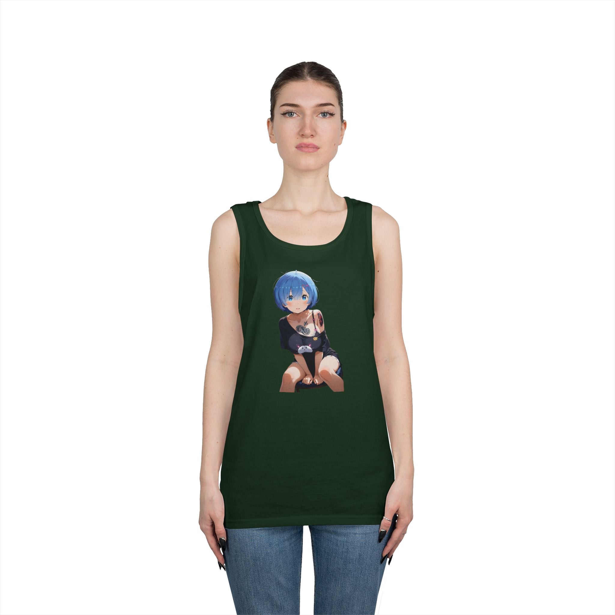 Sexy Rem Tattooed Heavy Cotton Tank Top