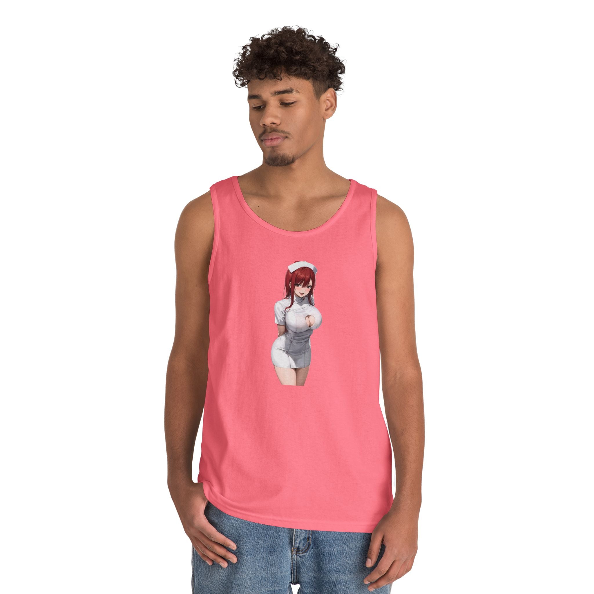 Ezra Scarlet Nurse Uniform Anime Heavy Cotton Tank Top