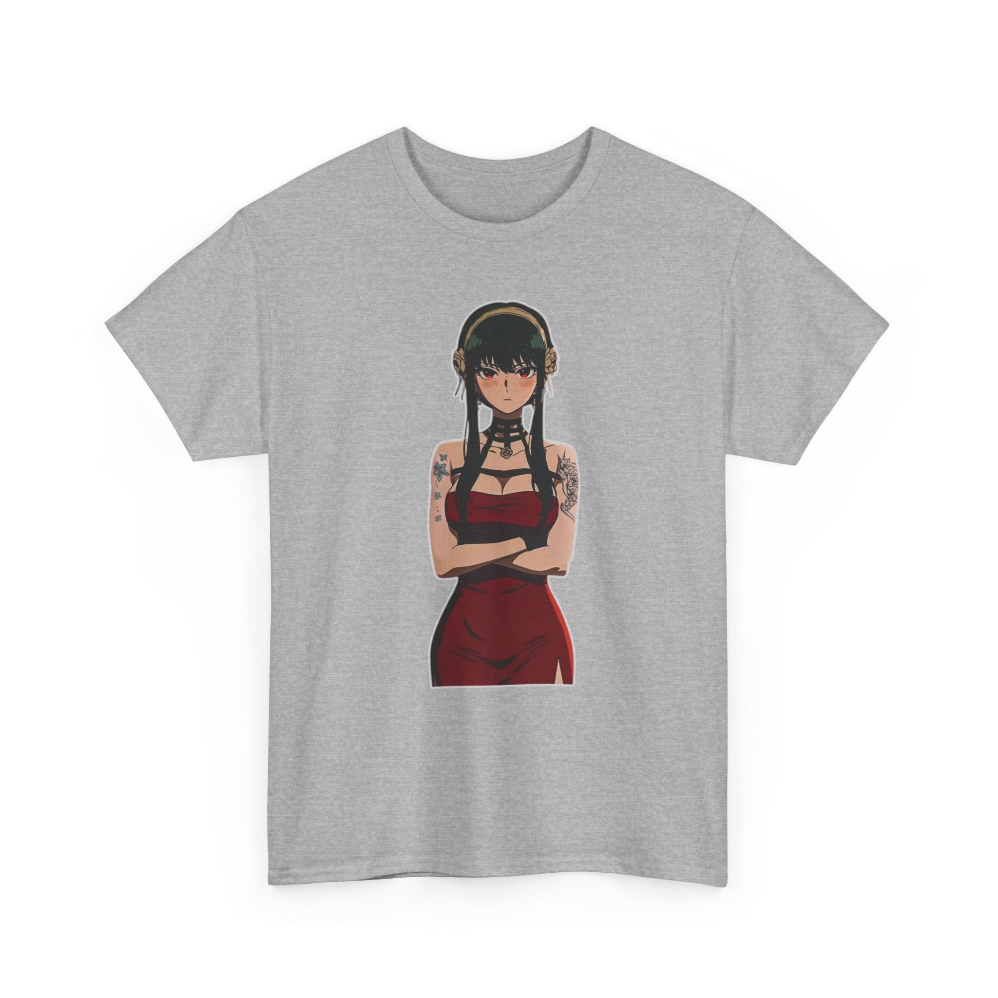Yor Forger Elegant Tattooed Anime Unisex Heavy Cotton Tee