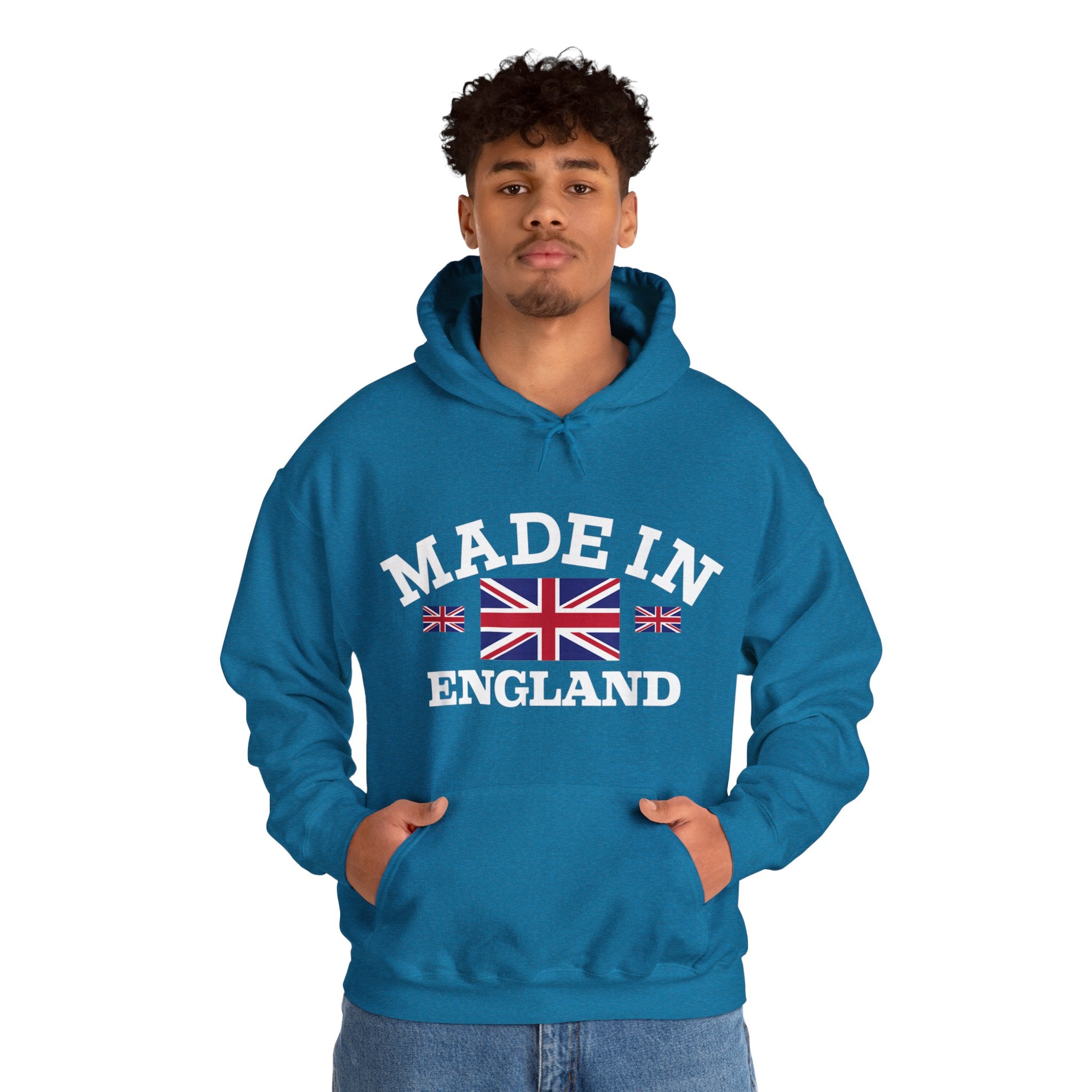 Made in England British Flag Union Jack Unisex Heavy Blend™ Hooded Sweatshirt
