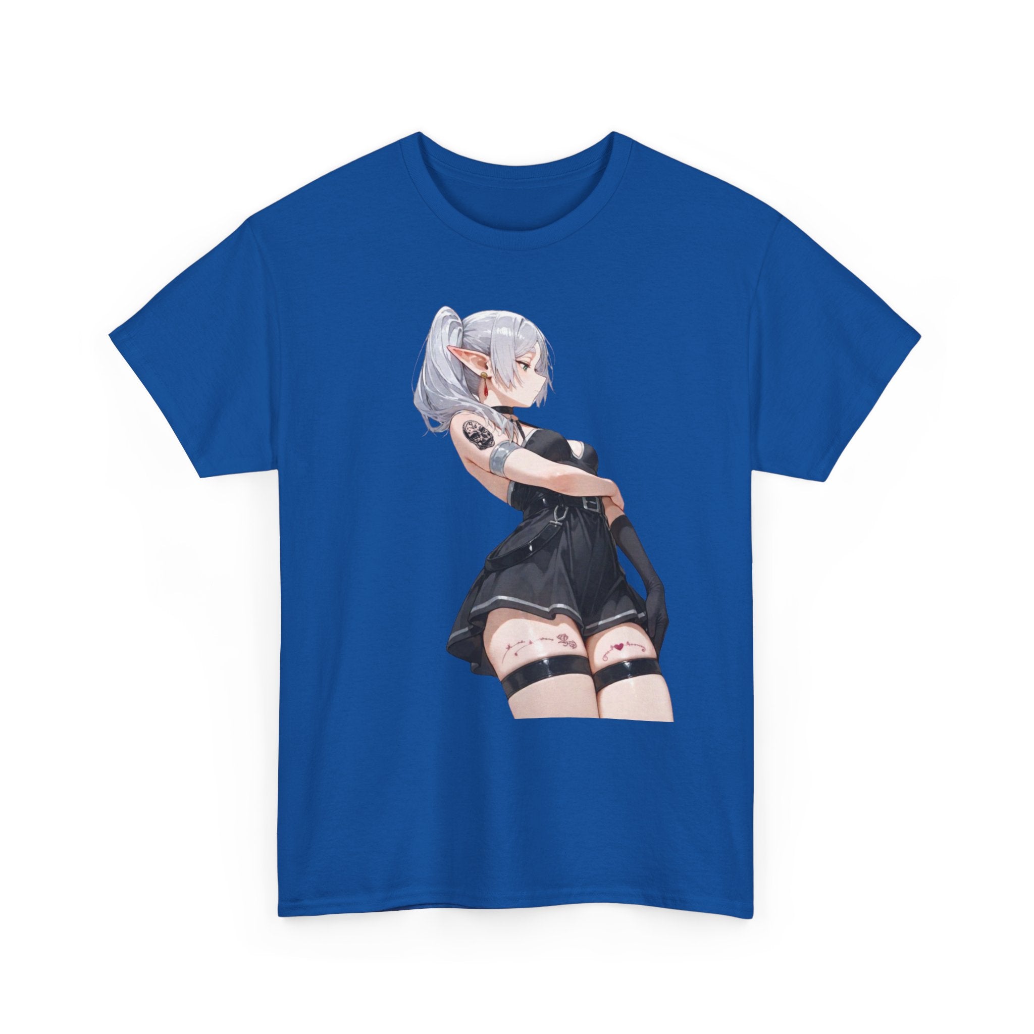 Sexy Frieren Tattooed Black Outfit Unisex Heavy Cotton Tee