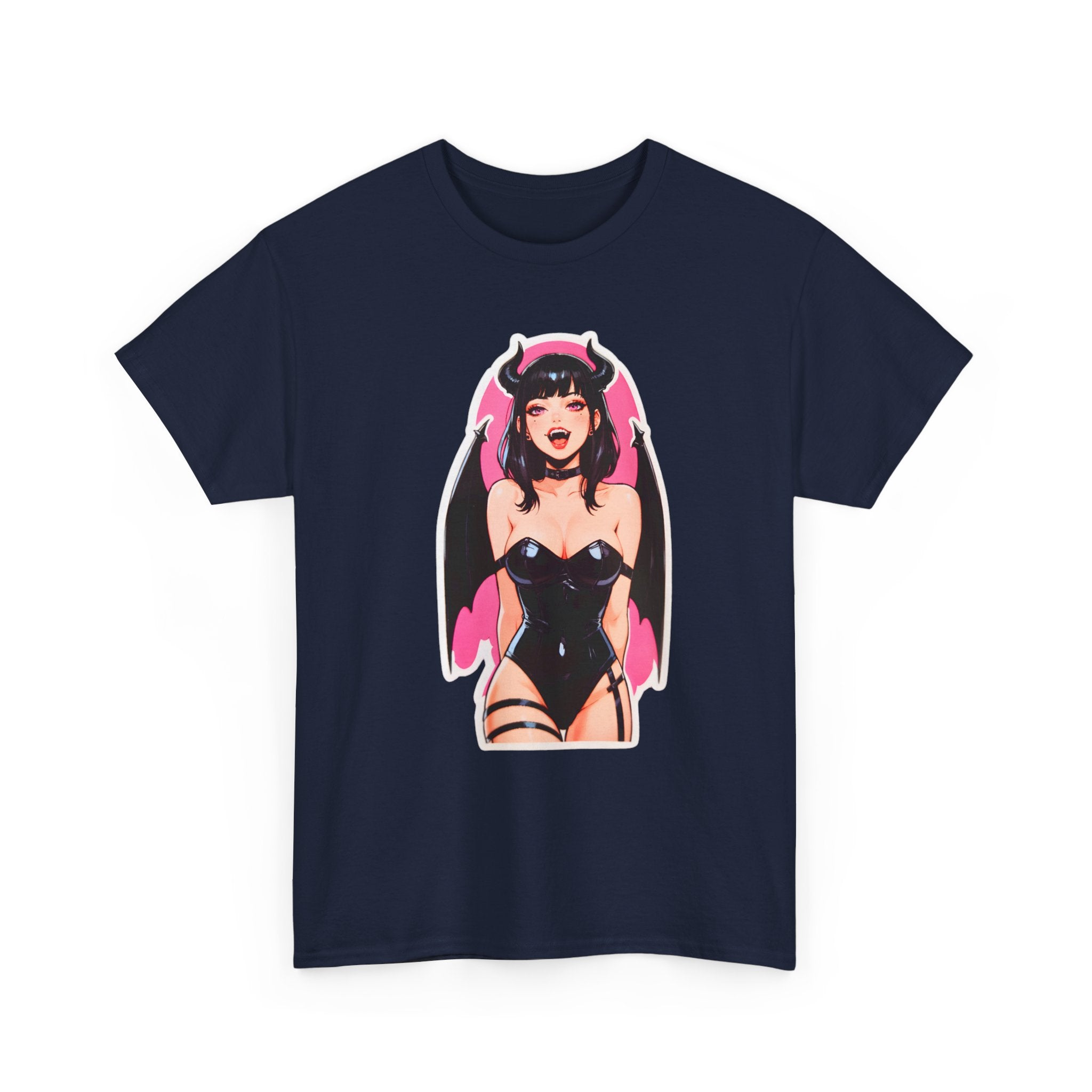 Succubus Ahegao Dark Gothic Unisex Heavy Cotton Tee