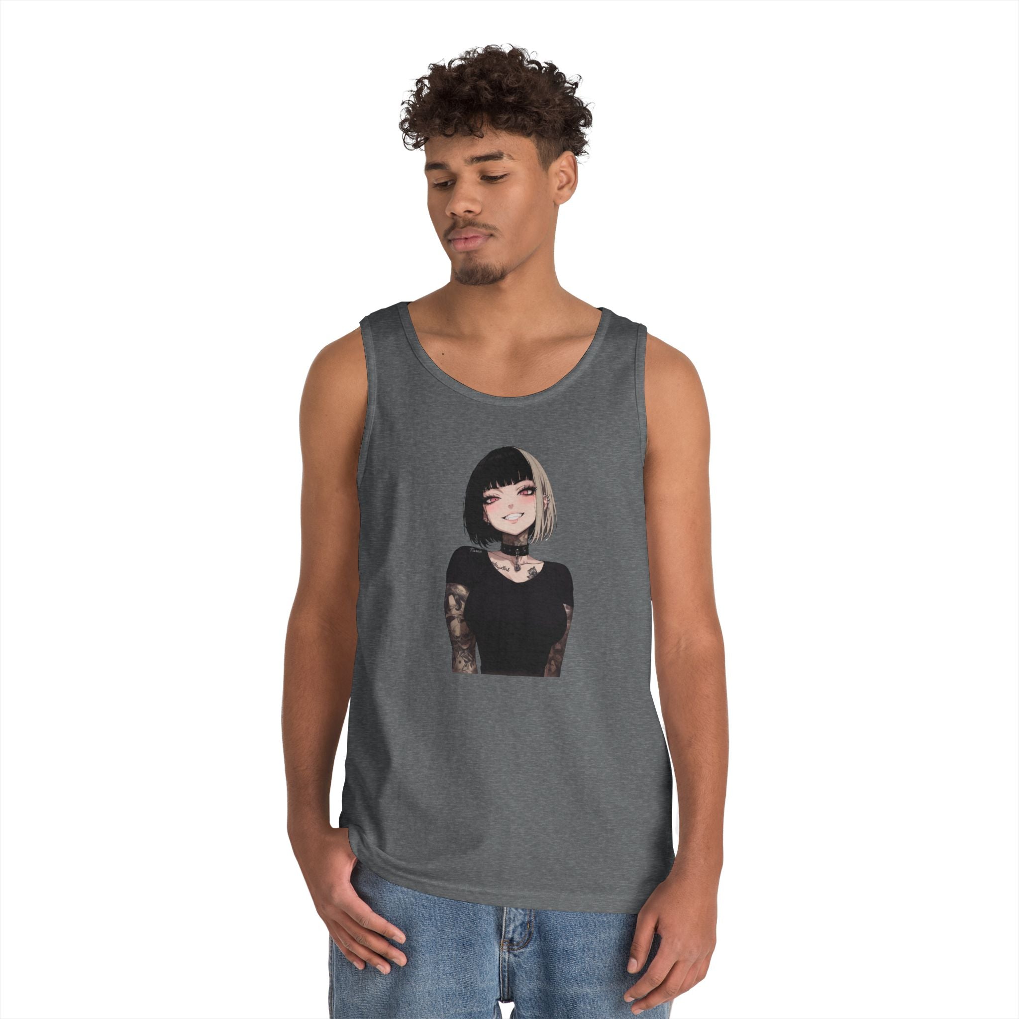 Himiko Toga Gothic Tattooed Style Heavy Cotton Tank Top
