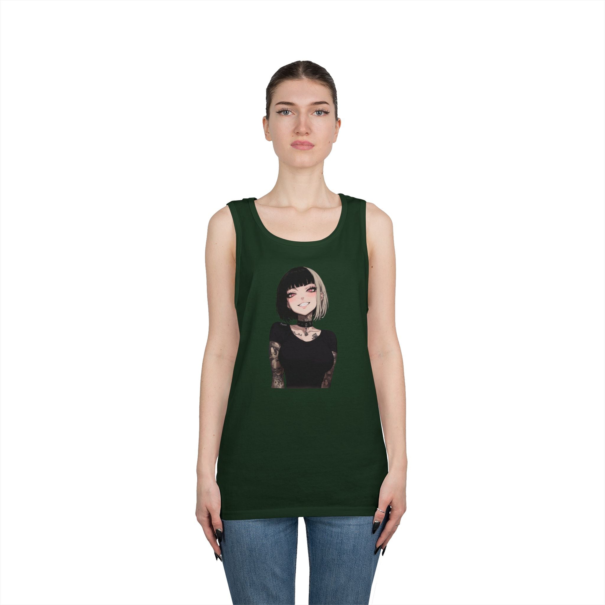 Himiko Toga Gothic Tattooed Style Heavy Cotton Tank Top