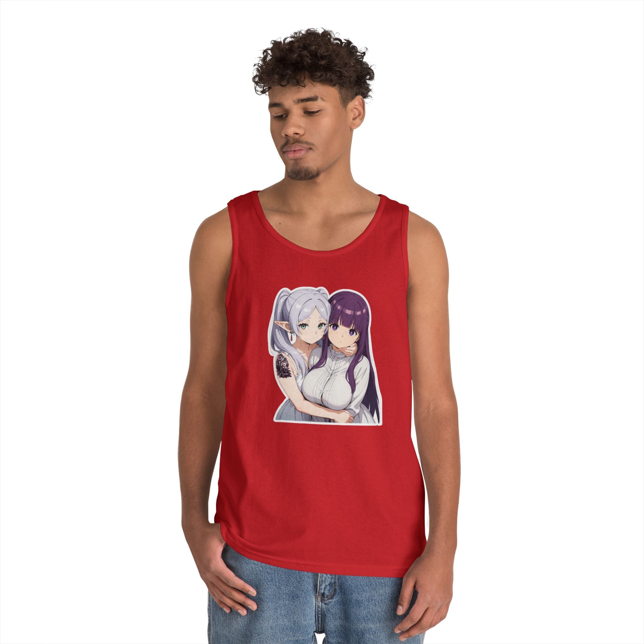 Fern x Frieren Waifu Heavy Cotton Tank Top
