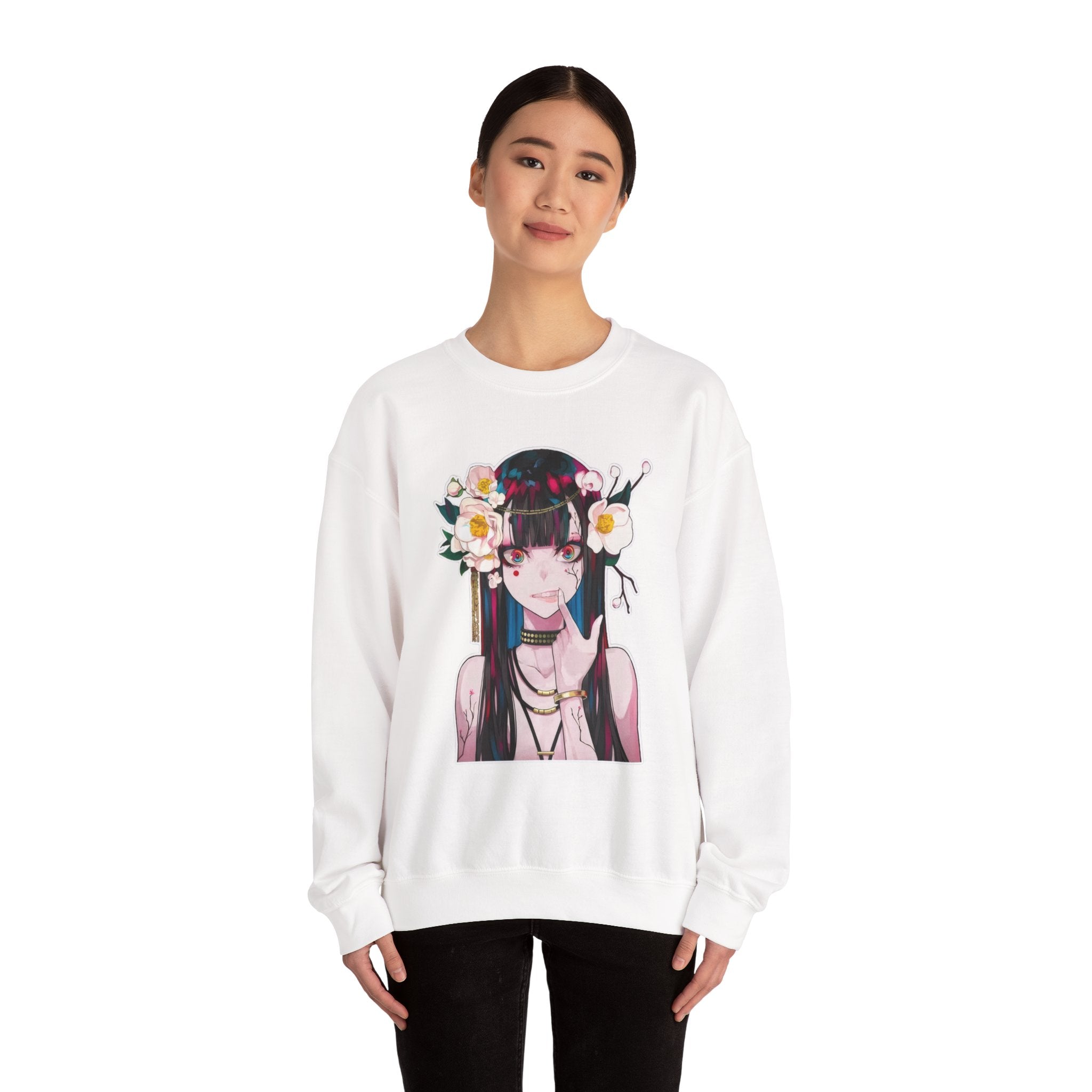 Vampire Girl Dark Fantasy Unisex Heavy Blend™ Crewneck Sweatshirt