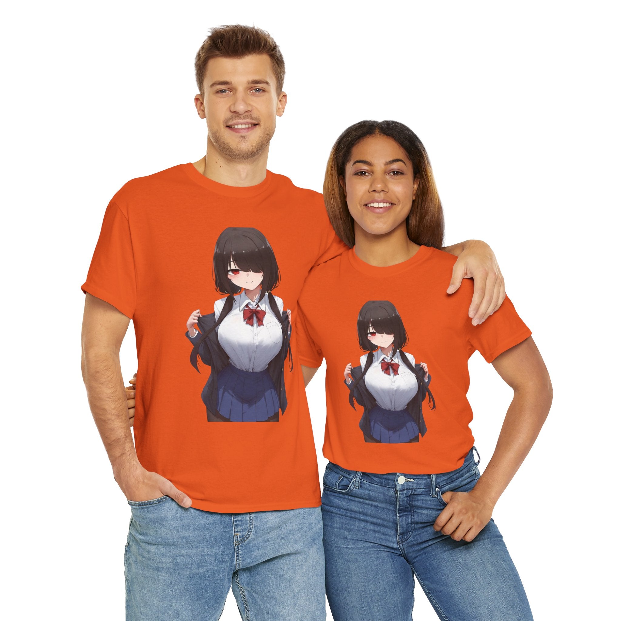 Tokisaki Kurum Schoolgirl Gothic Seductive Unisex Heavy Cotton Tee