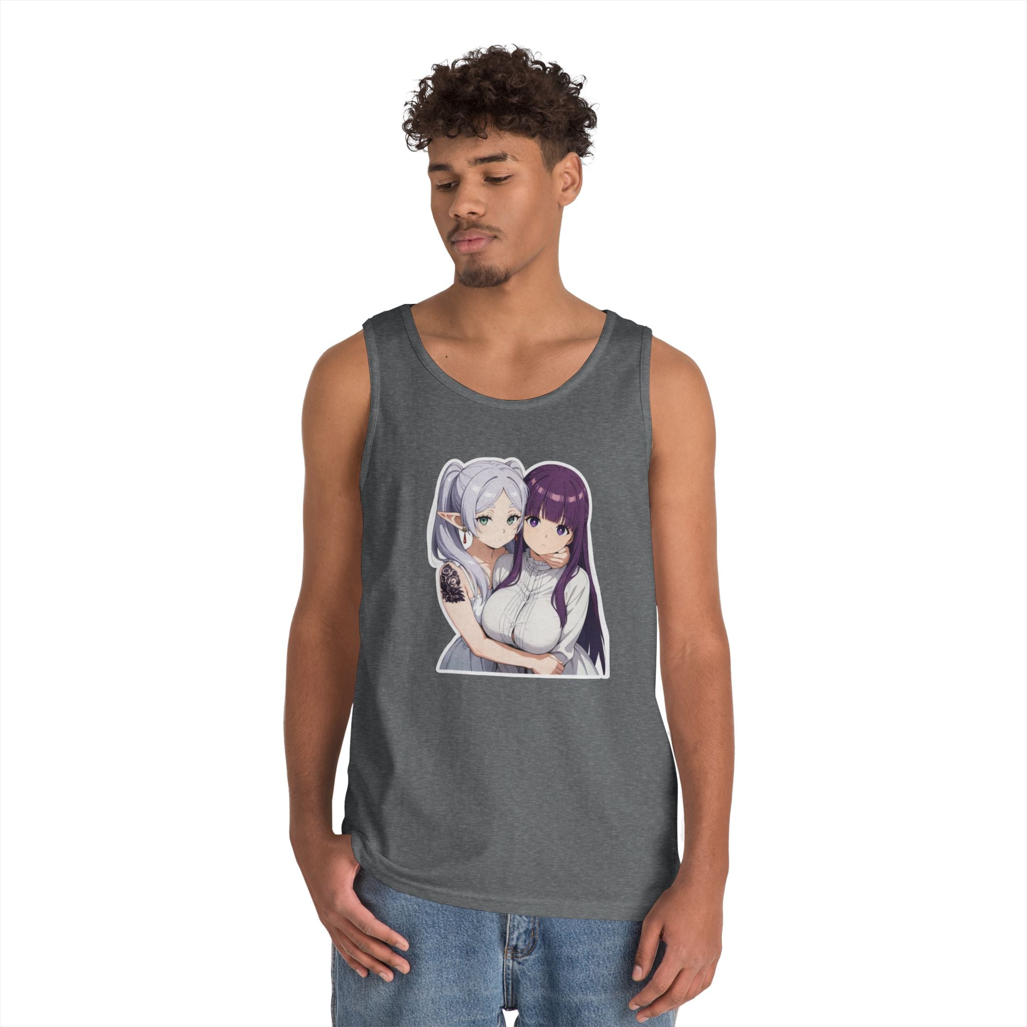Fern x Frieren Waifu Heavy Cotton Tank Top