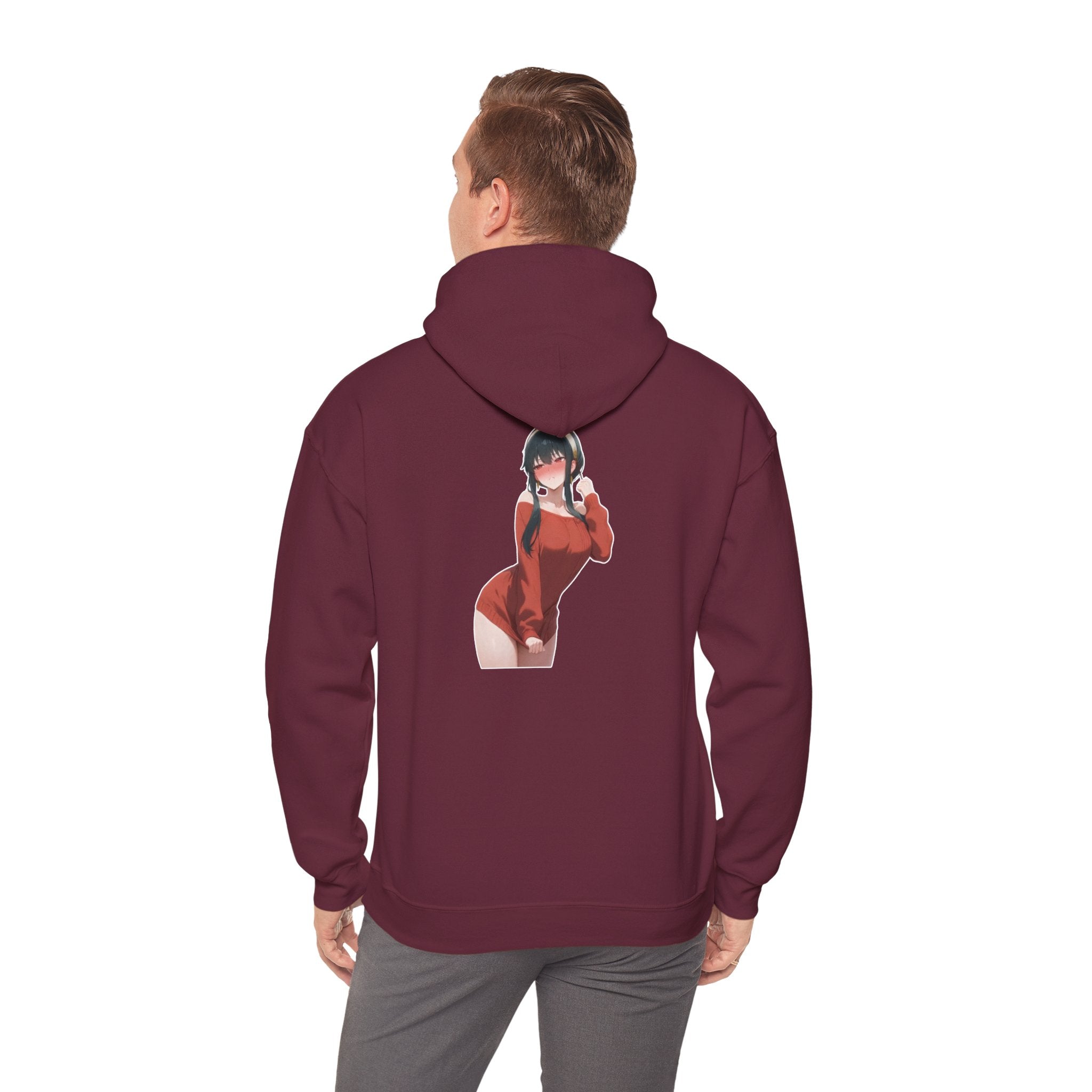 Yor Forger Blushing Waifu Unisex Heavy Blend™ Hooded Sweatshirt