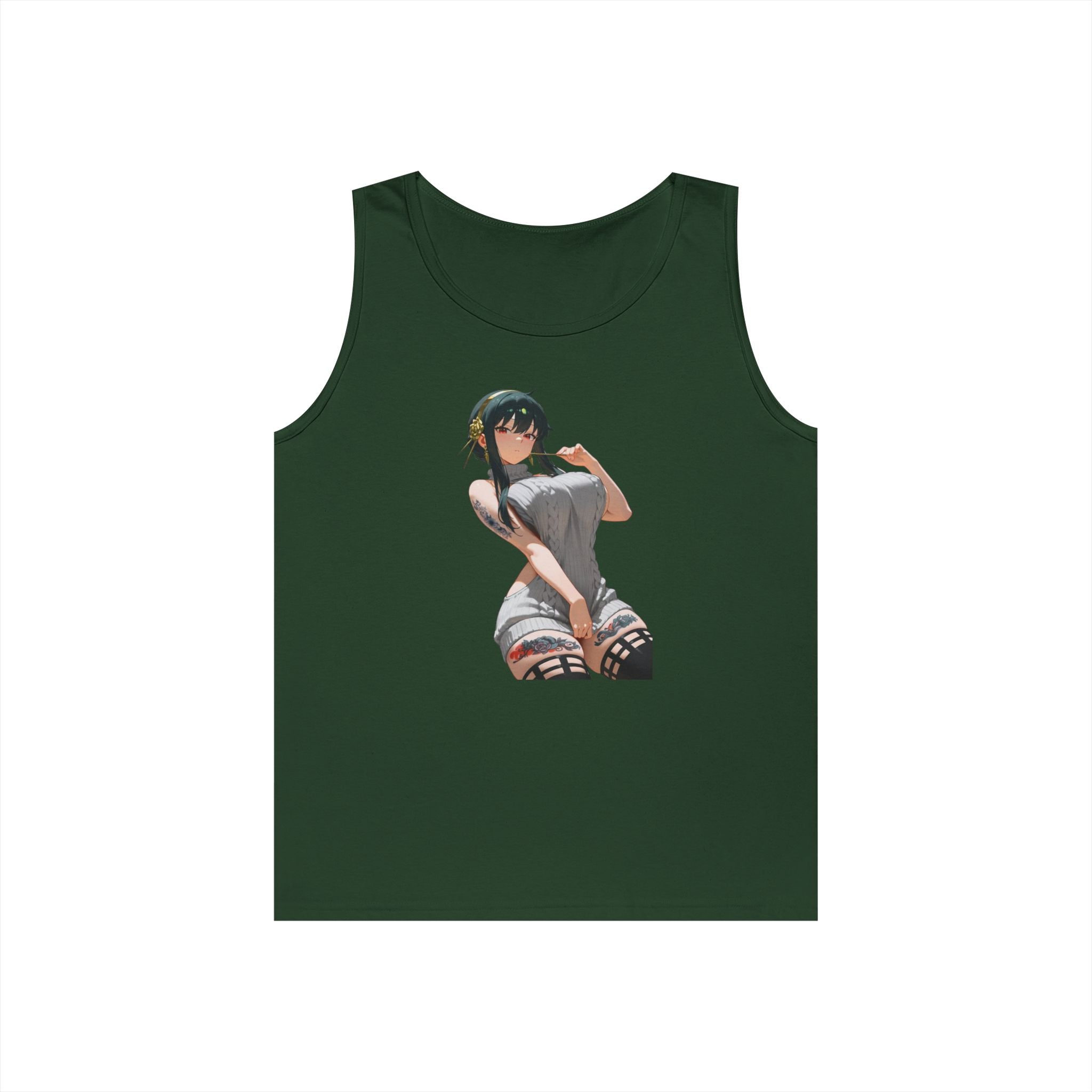 Yor Forger Sexy Tattooed Anime Heavy Cotton Tank Top