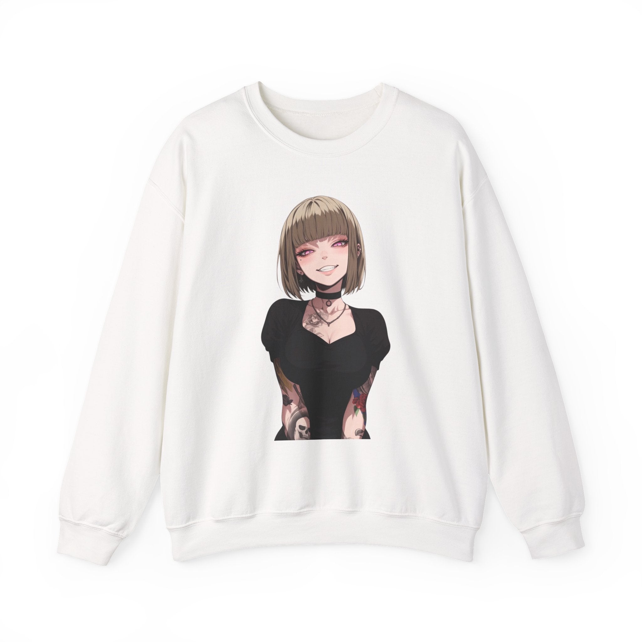 Sexy Style Himiko Toga Skull Tattooed Unisex Heavy Blend™ Crewneck Sweatshirt