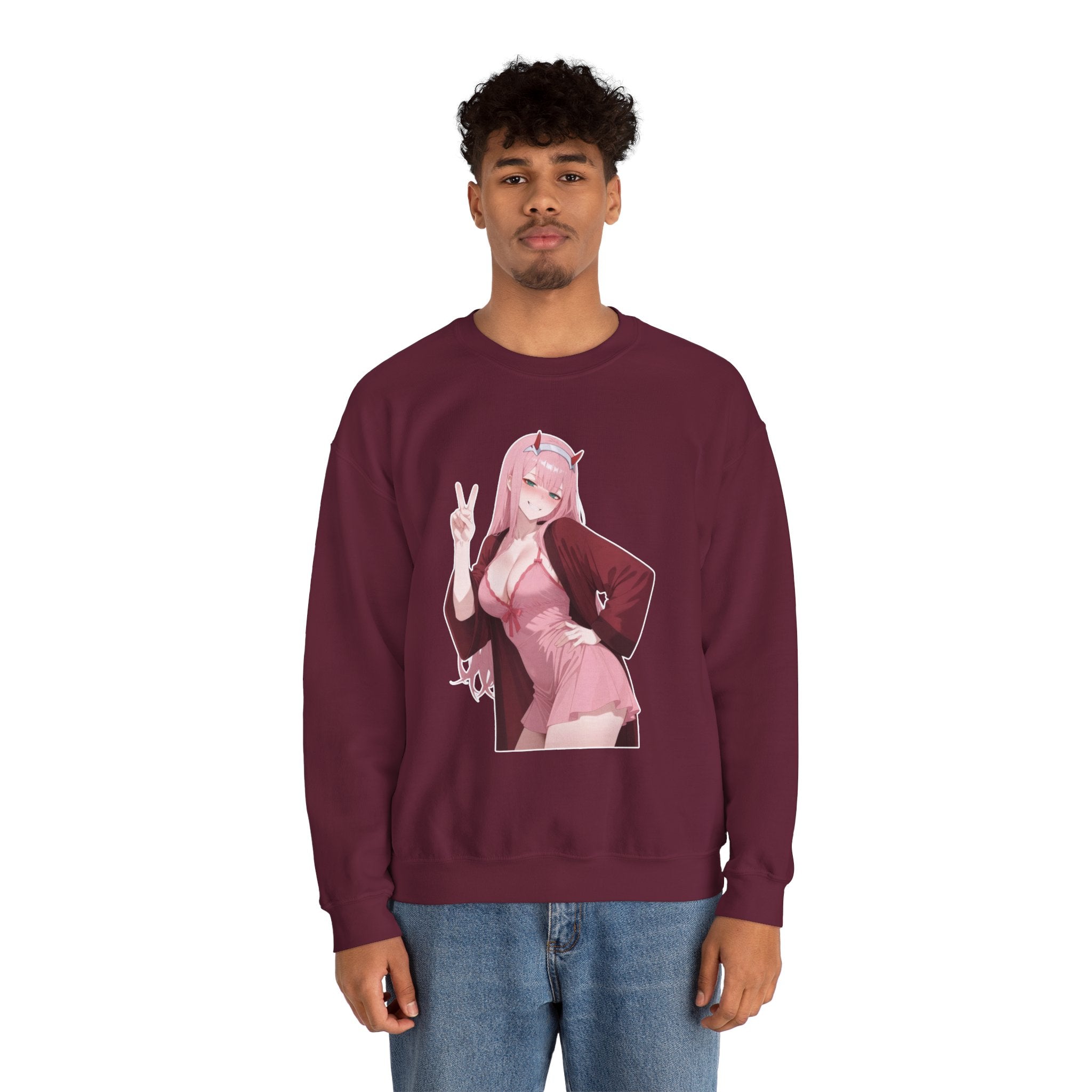 Zero Two Unisex Heavy Blend™ Crewneck Sweatshirt