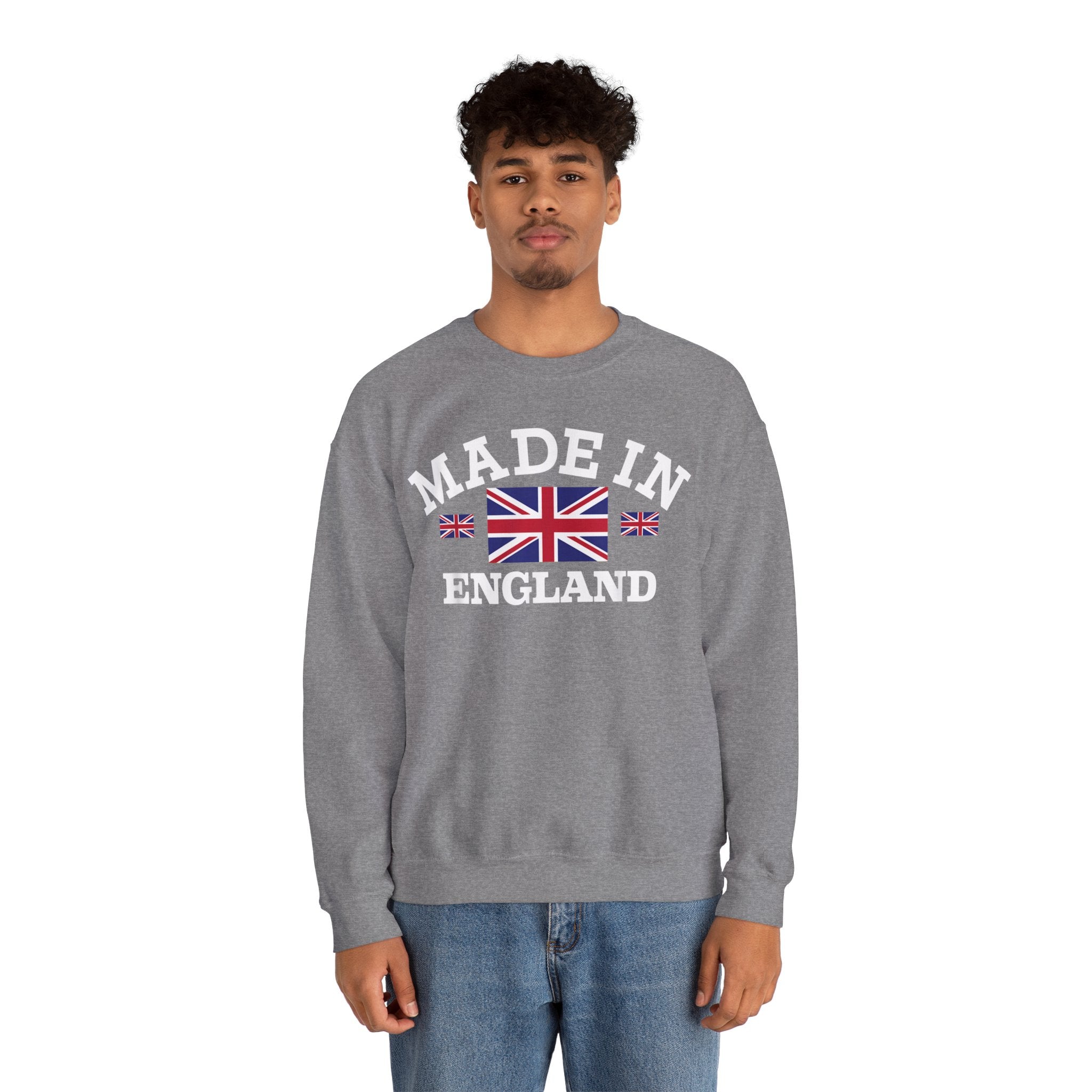 Made in England British Flag Union Jack Unisex Heavy Blend™ Crewneck Sweatshirt