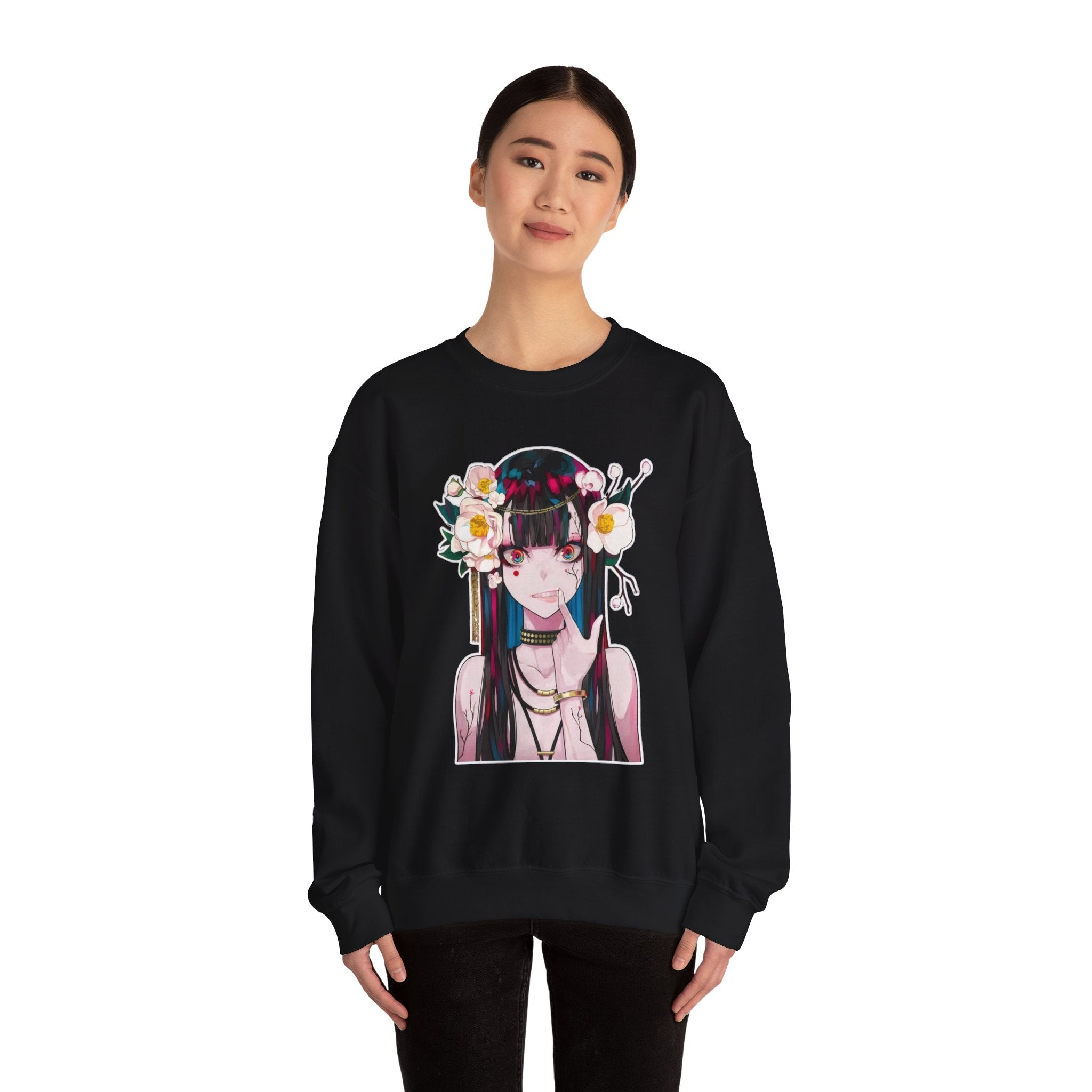 Vampire Girl Dark Fantasy Unisex Heavy Blend™ Crewneck Sweatshirt