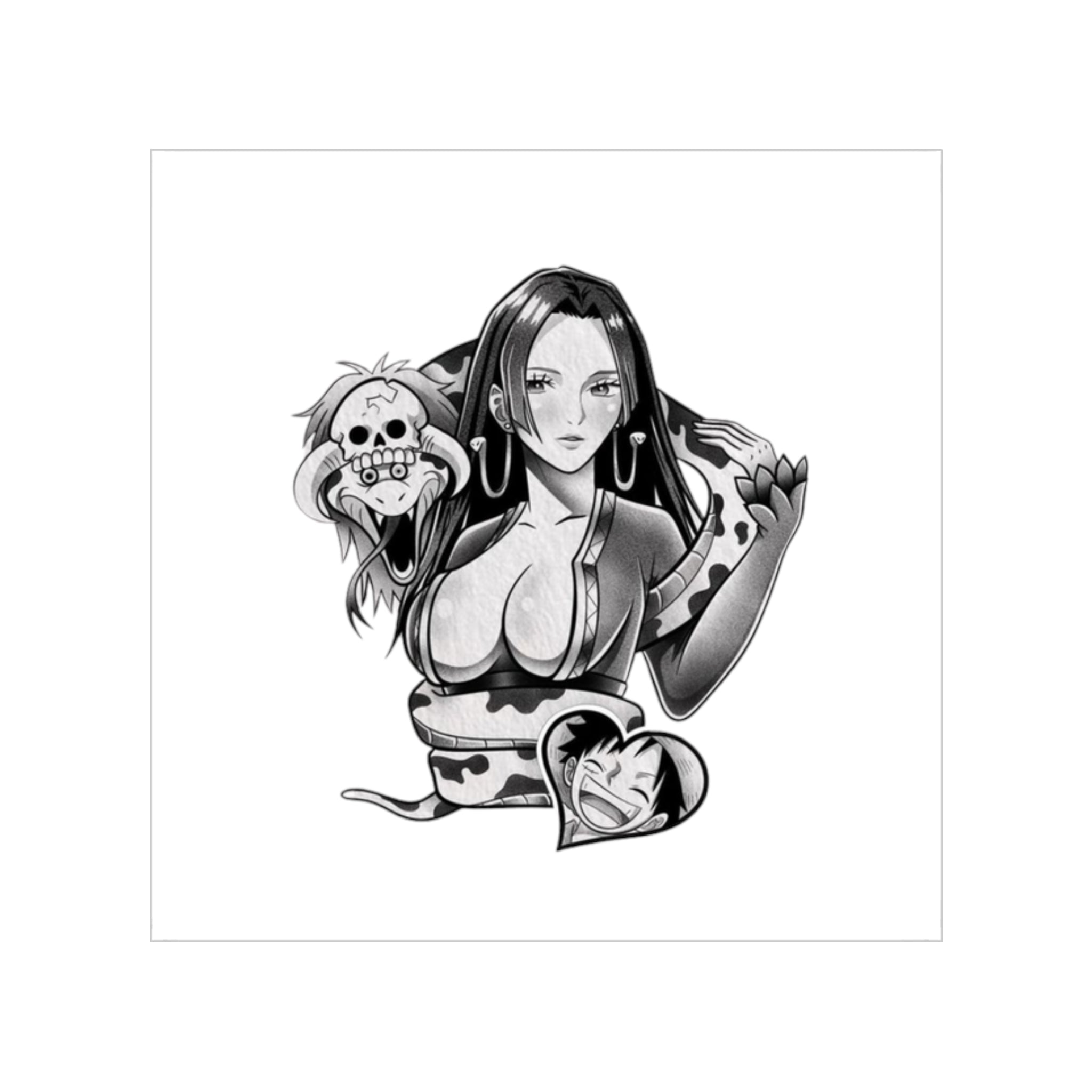 Boa Hancock X Luffy Waifu Sticker