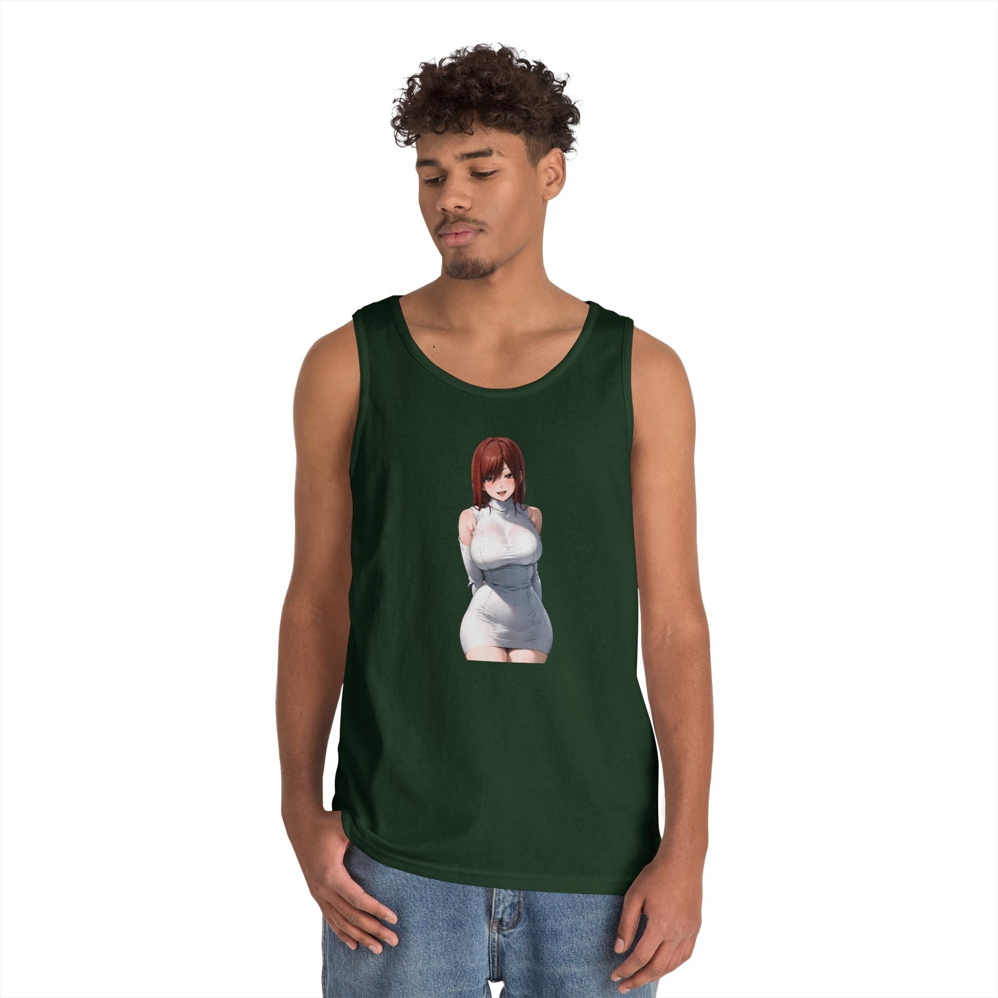 Ezra Scarlet Charming White Dress Anime Heavy Cotton Tank Top