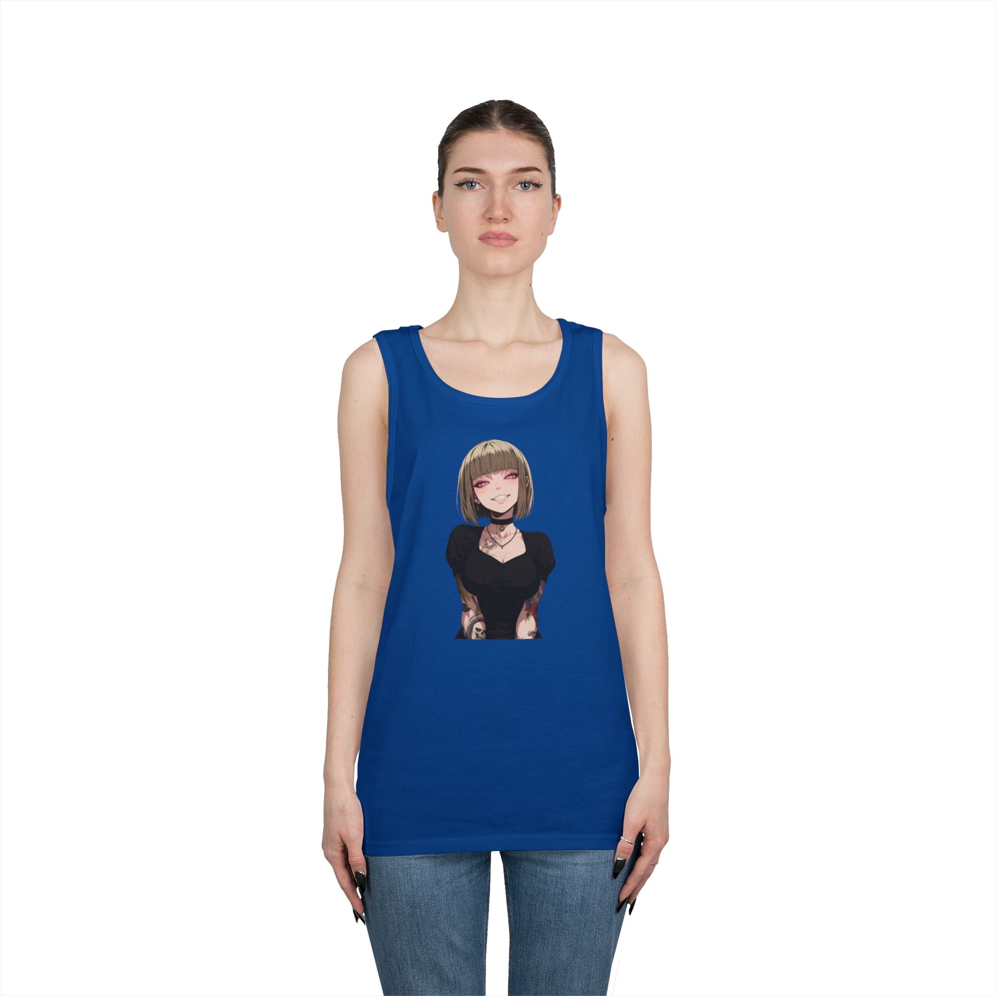 Sexy Style Himiko Toga Skull Tattooed Heavy Cotton Tank Top