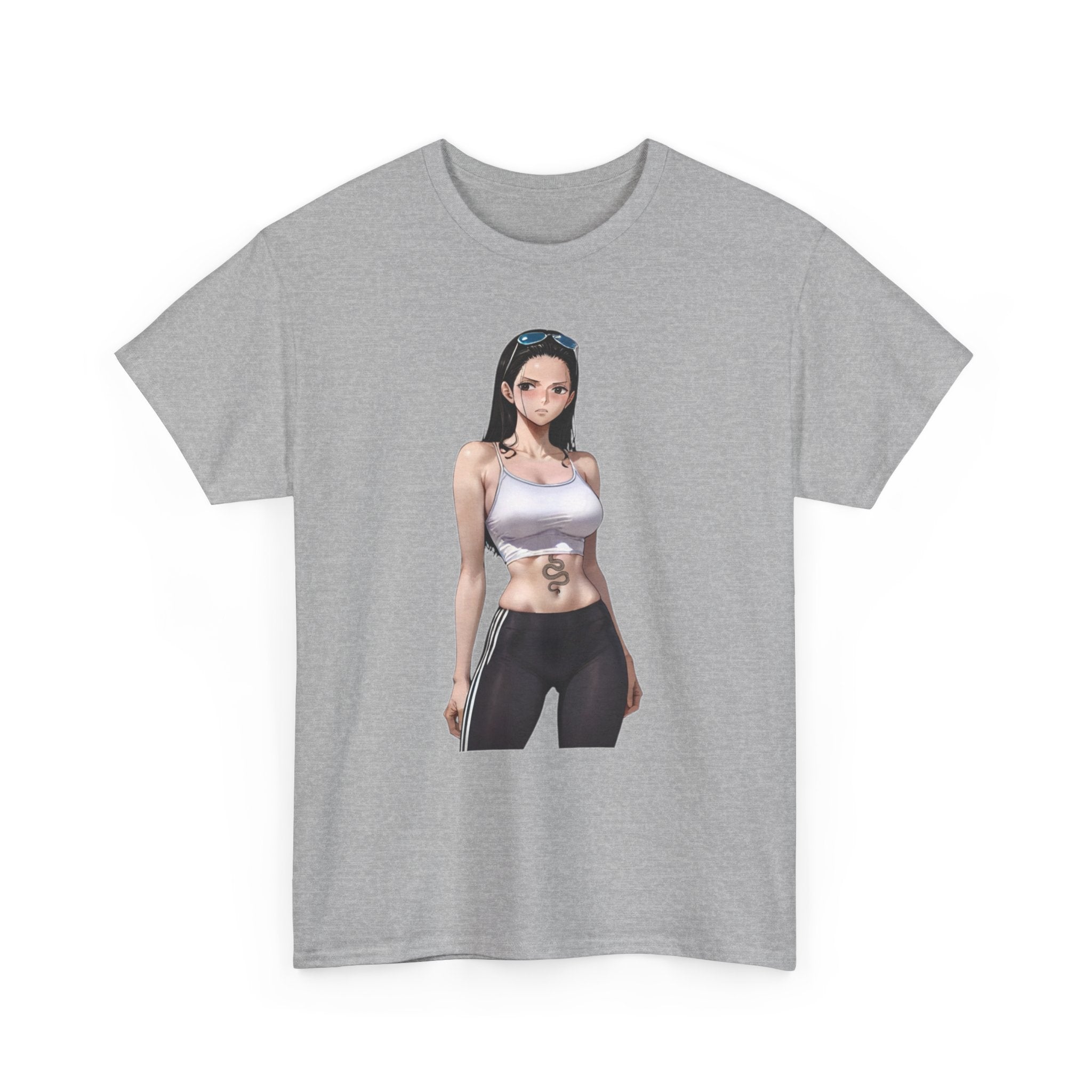 Nico Robin Sporty Snake Tattoo Anime Heavy Cotton Tee