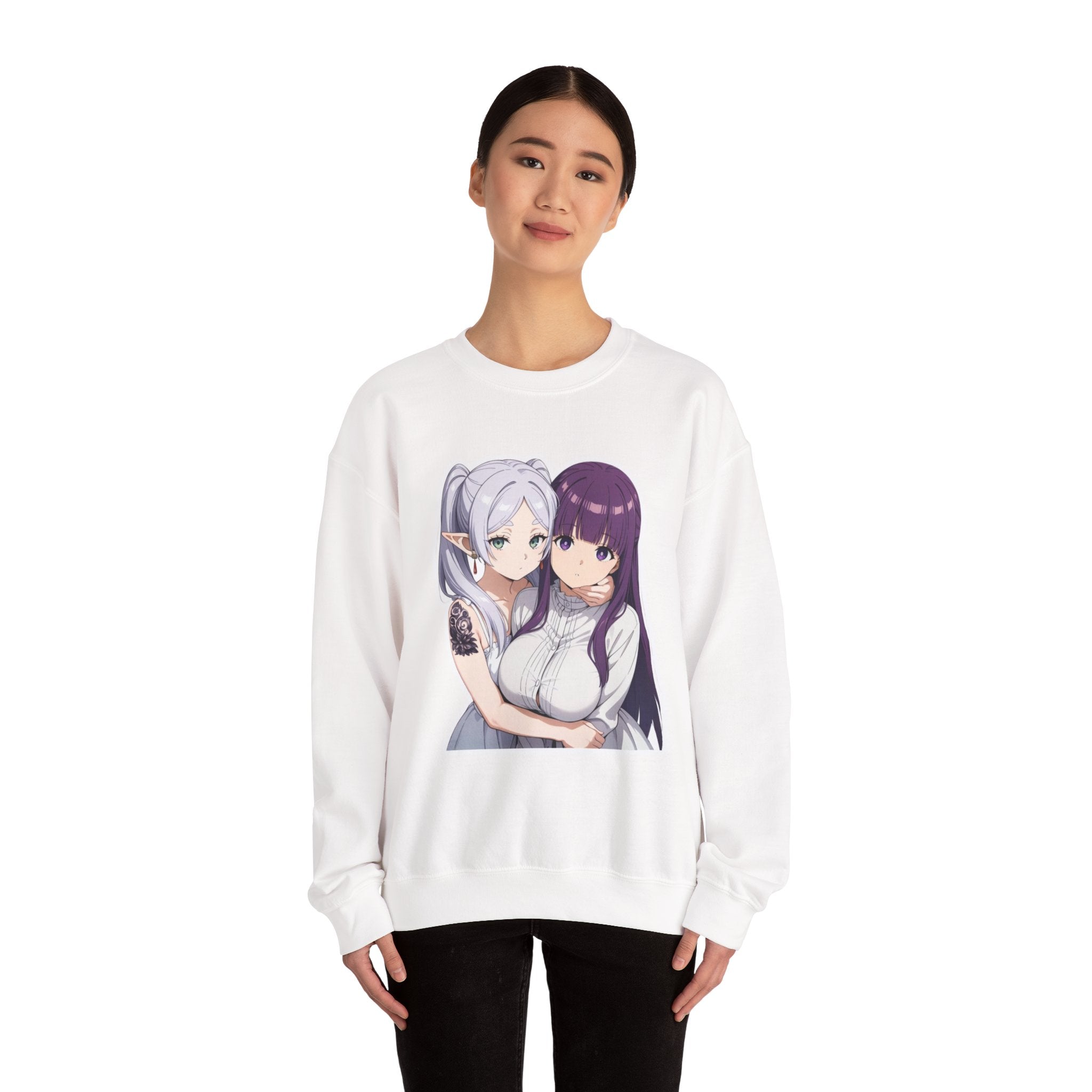 Fern x Frieren Waifu Unisex Heavy Blend™ Crewneck Sweatshirt
