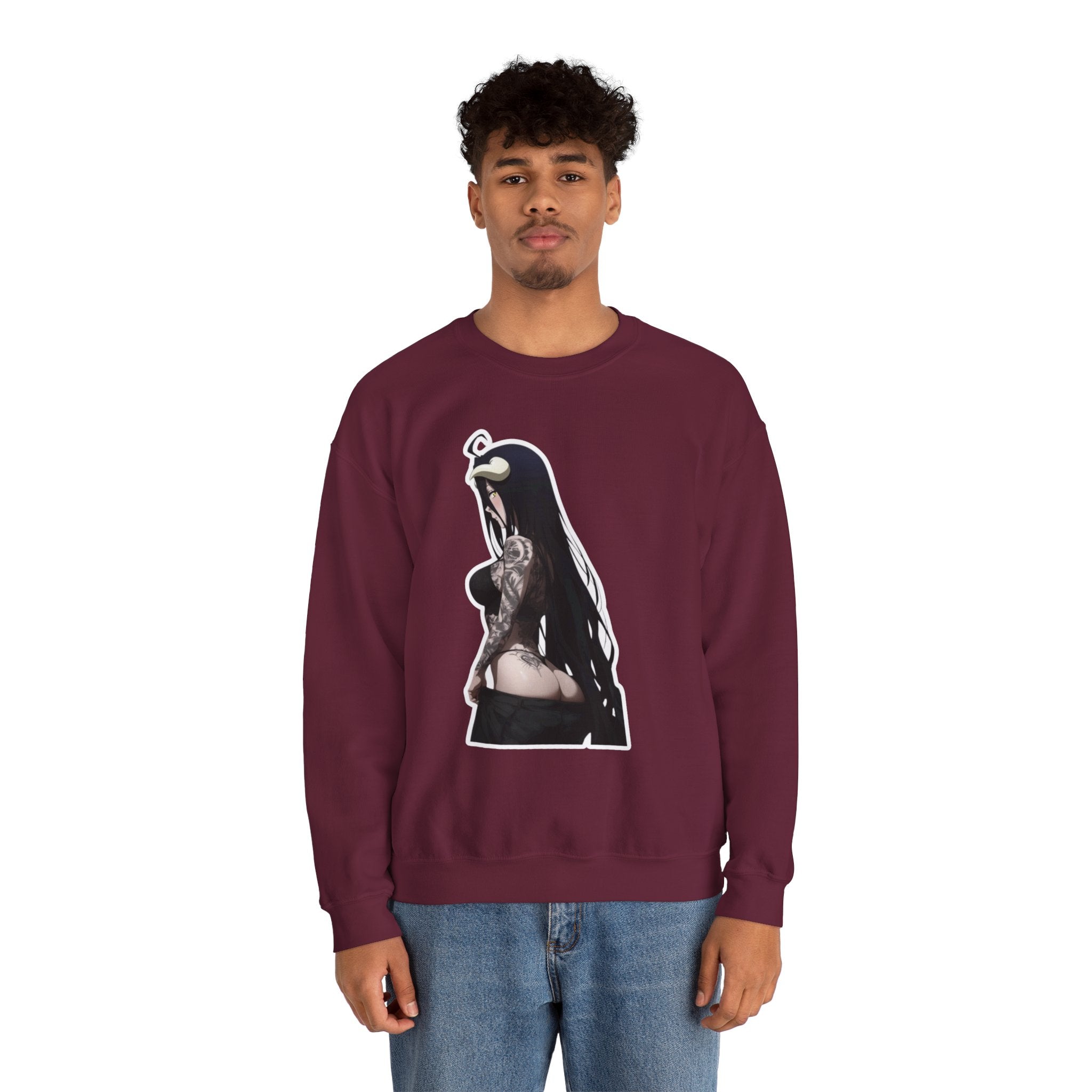 Albedo From Overlord Gothic Tattooed Unisex Heavy Blend™ Crewneck Sweatshirt