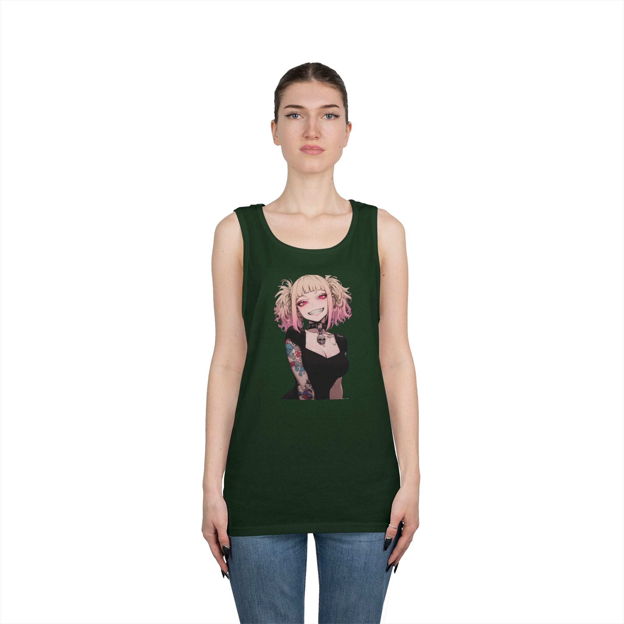 Gothic Himiko Toga Tattooed Crazy Heavy Cotton Tank Top