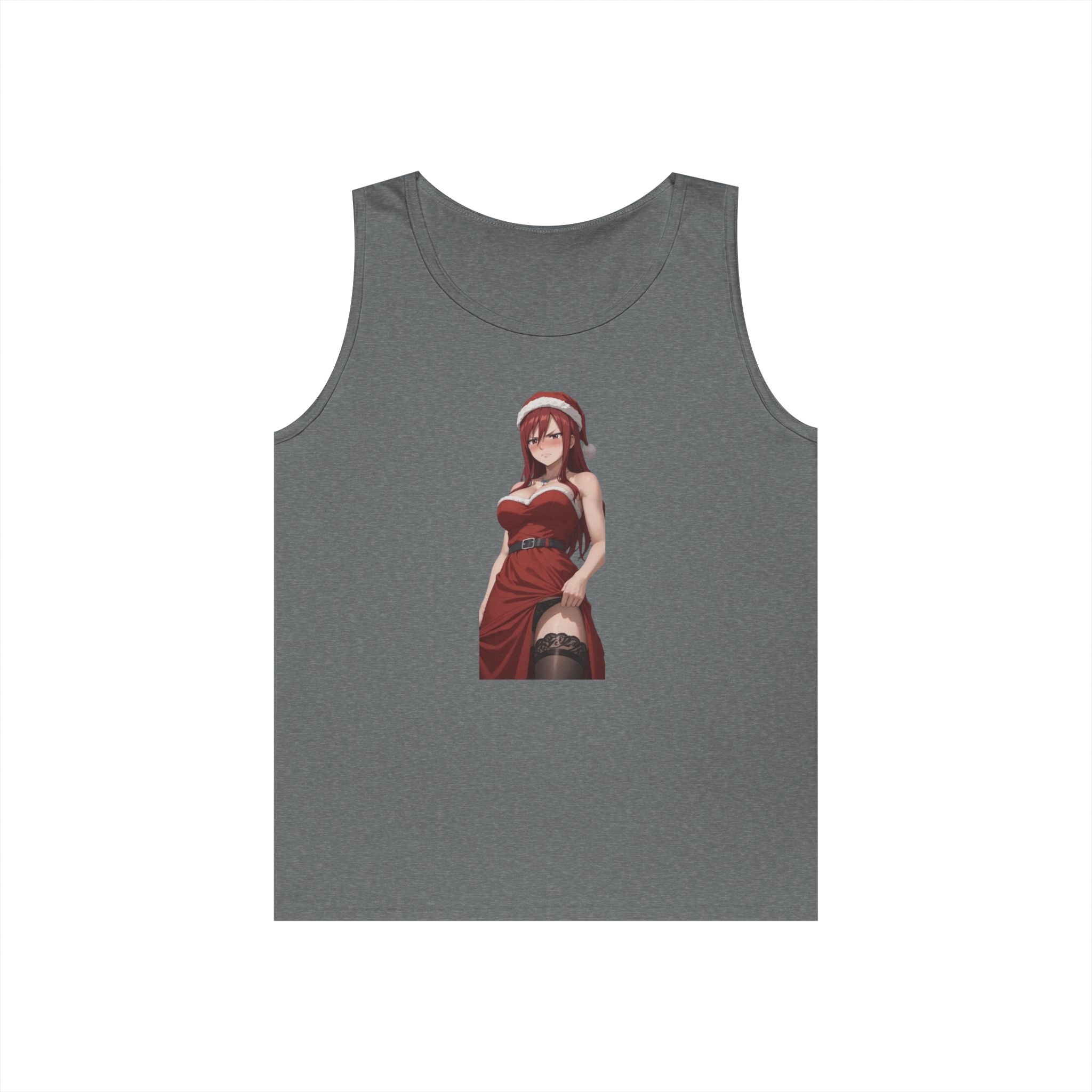 Ezra Scarlet Christmas Themed Angry Anime Heavy Cotton Tank Top