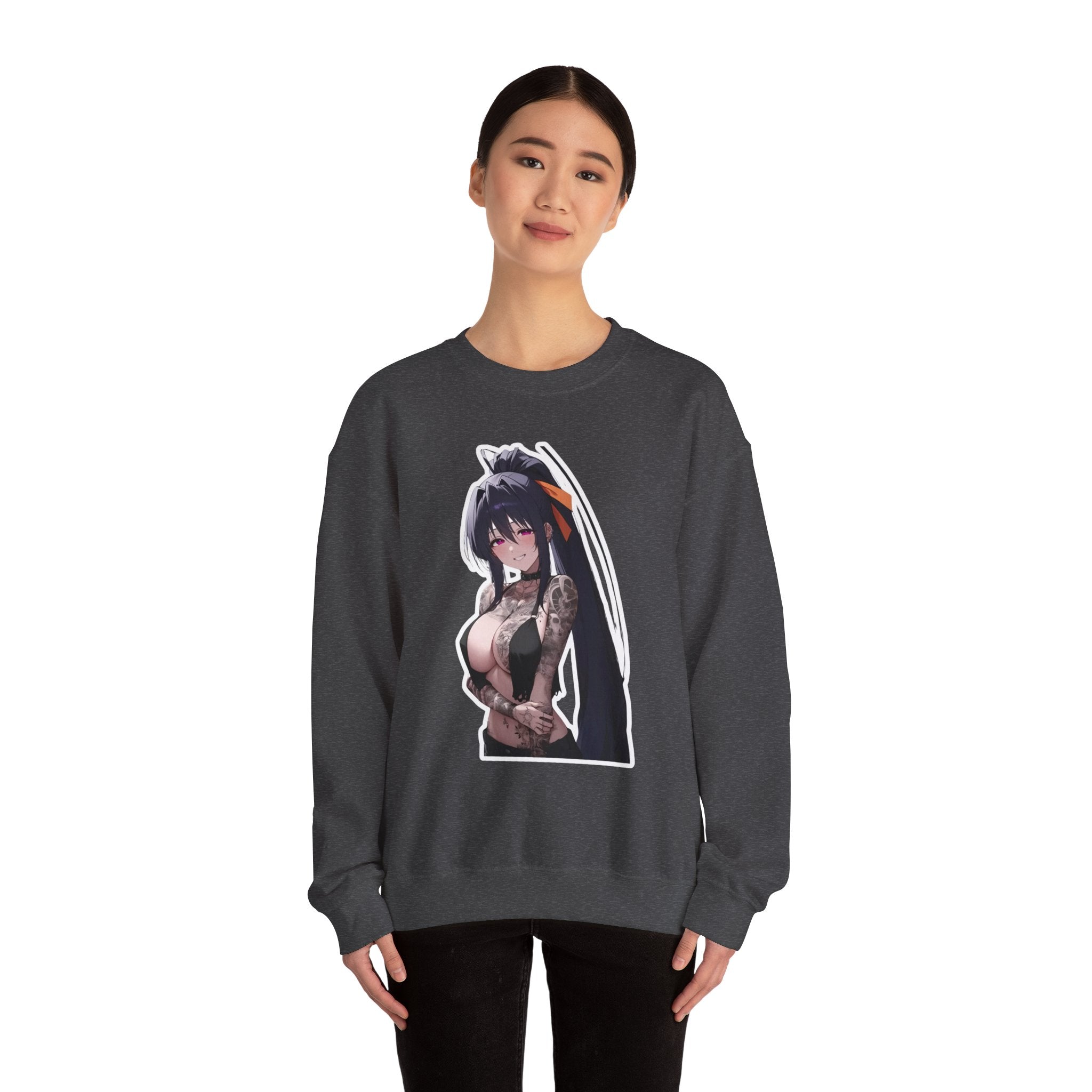 Akeno Himejima Gothic Tattooed Unisex Heavy Blend™ Crewneck Sweatshirt