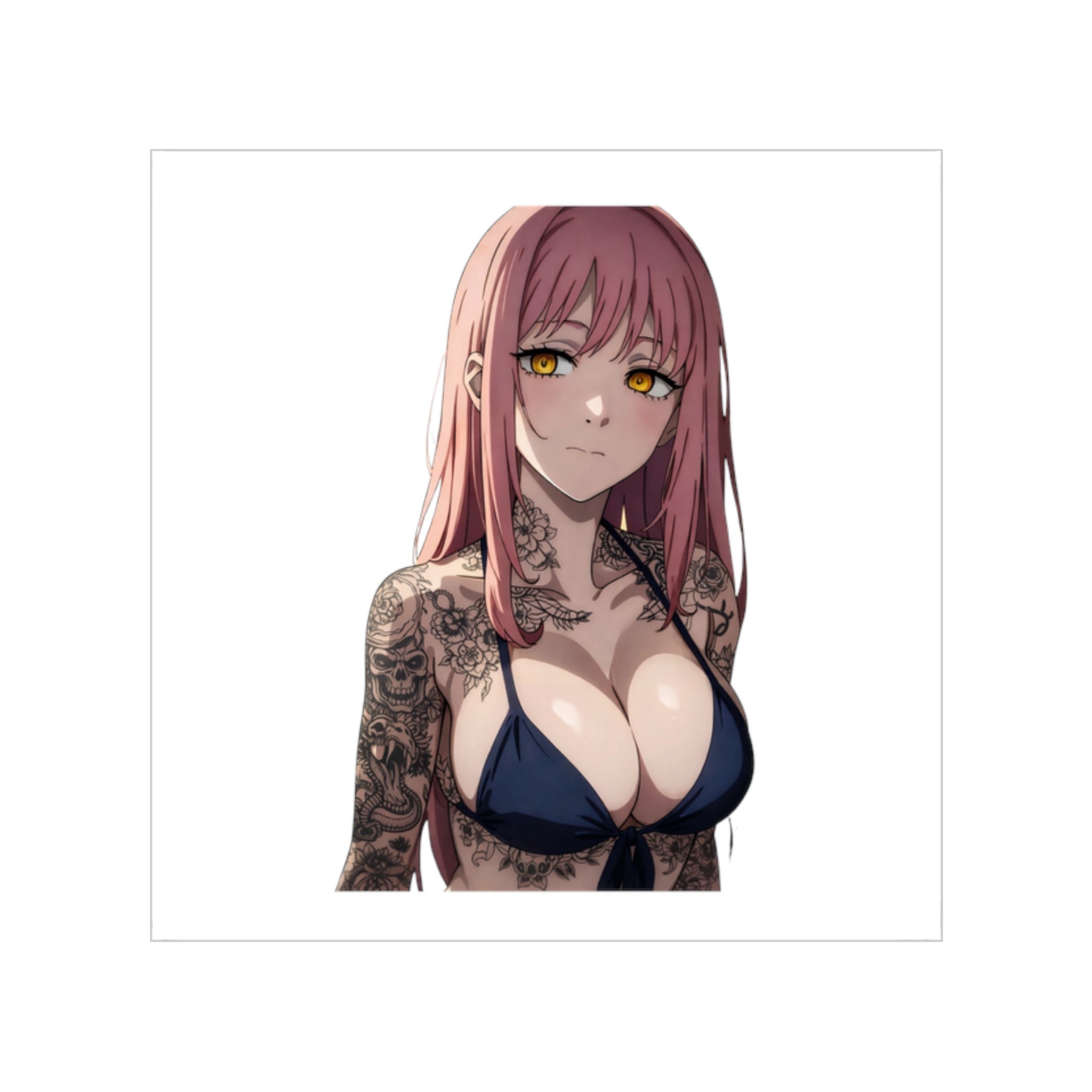 Makima Tattoo Bikini Waifu Sticker