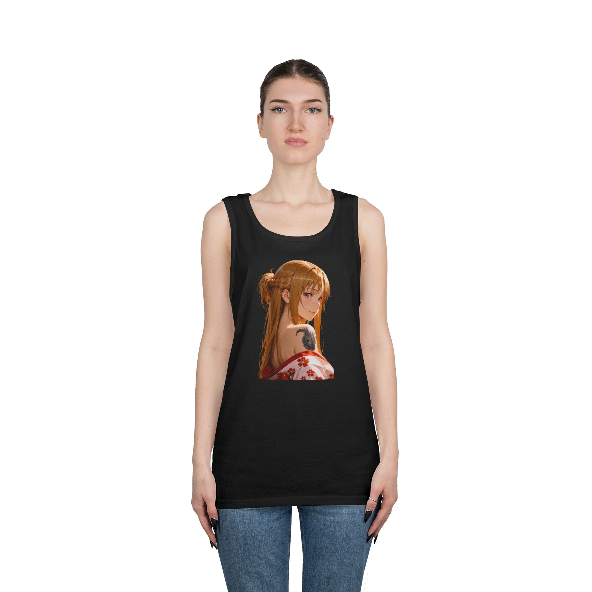 Asuna Kimono Tattoo Heavy Cotton Tank Top