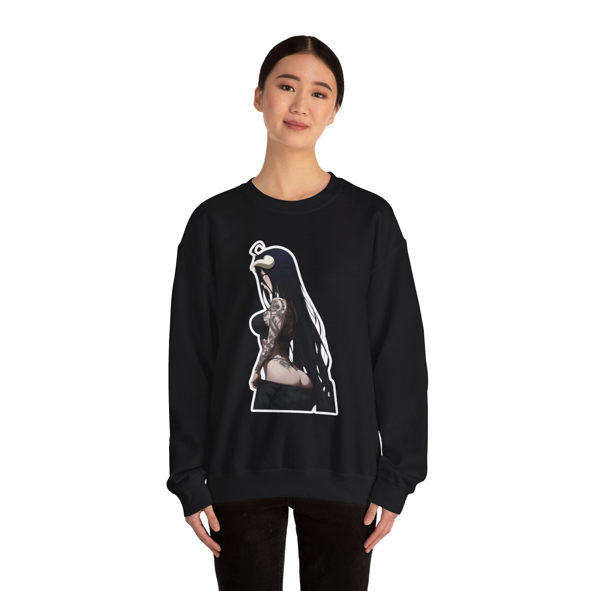 Albedo From Overlord Gothic Tattooed Unisex Heavy Blend™ Crewneck Sweatshirt