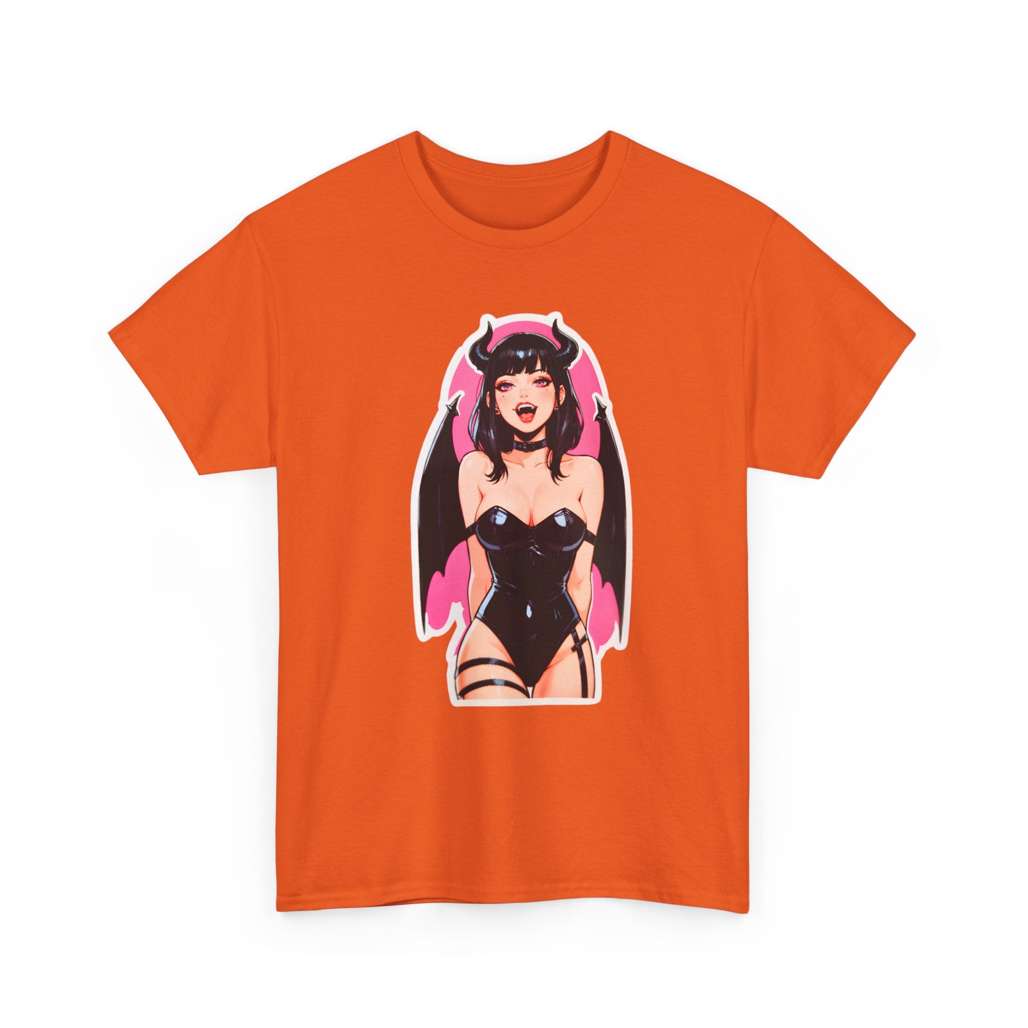 Succubus Ahegao Dark Gothic Unisex Heavy Cotton Tee