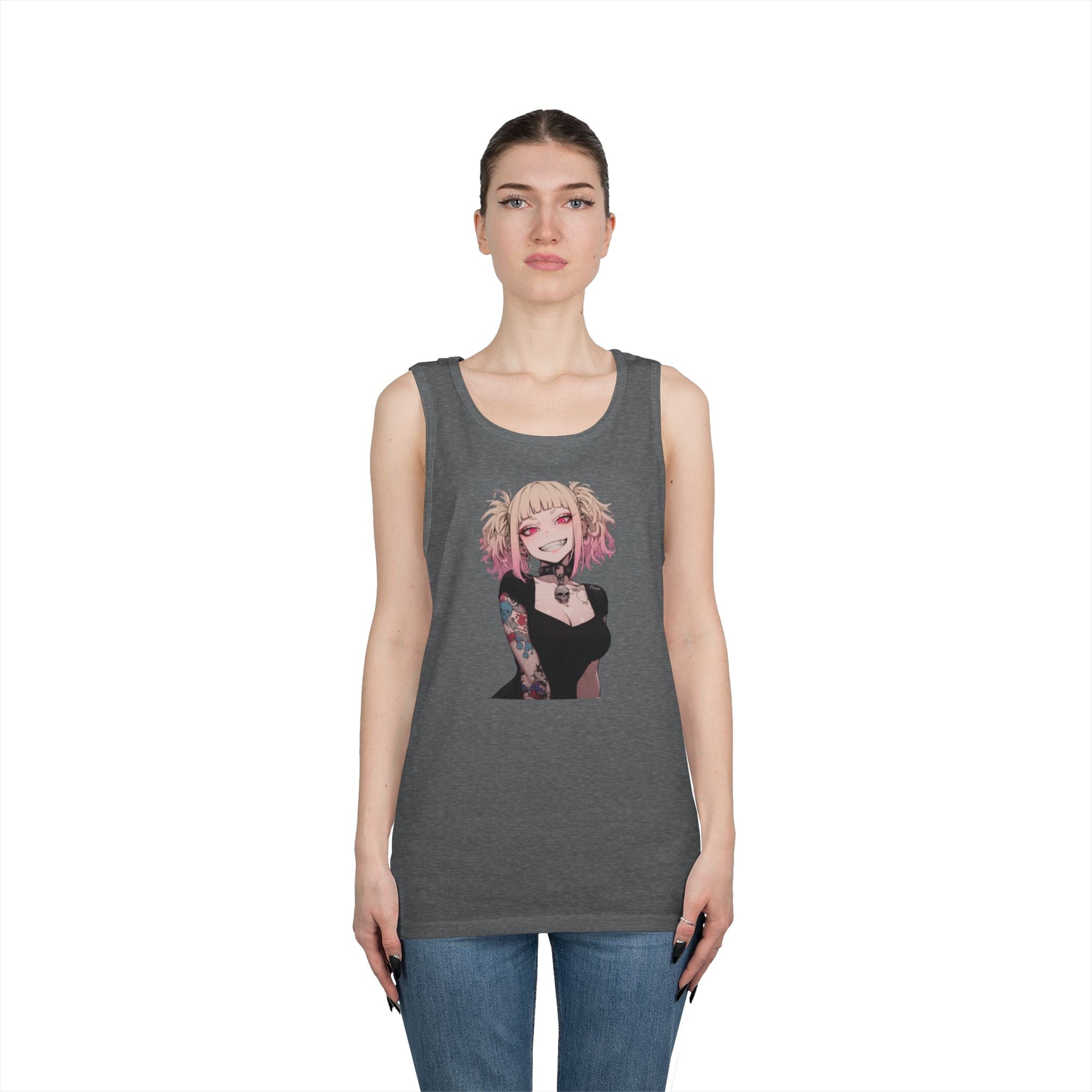 Gothic Himiko Toga Tattooed Crazy Heavy Cotton Tank Top