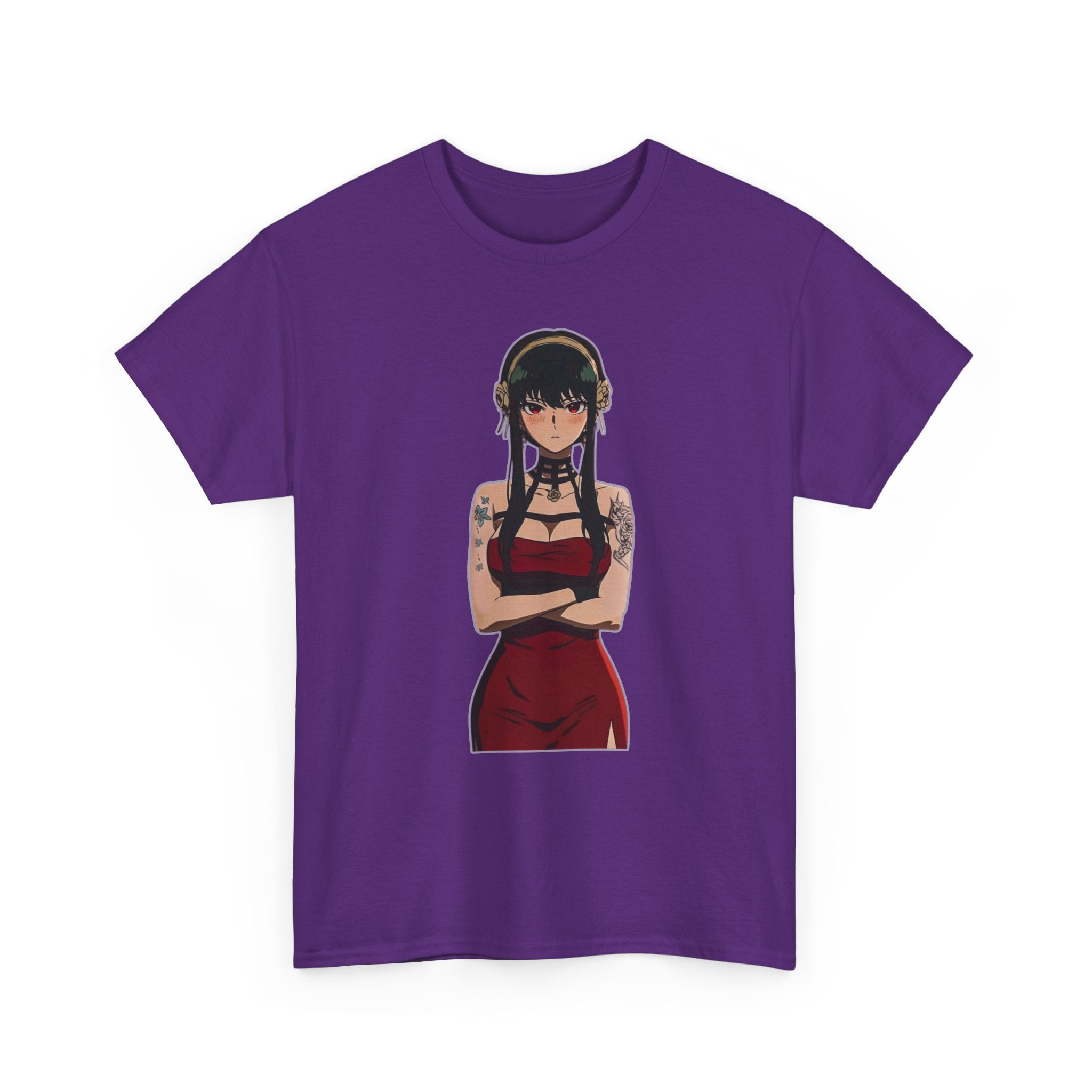 Yor Forger Elegant Tattooed Anime Unisex Heavy Cotton Tee