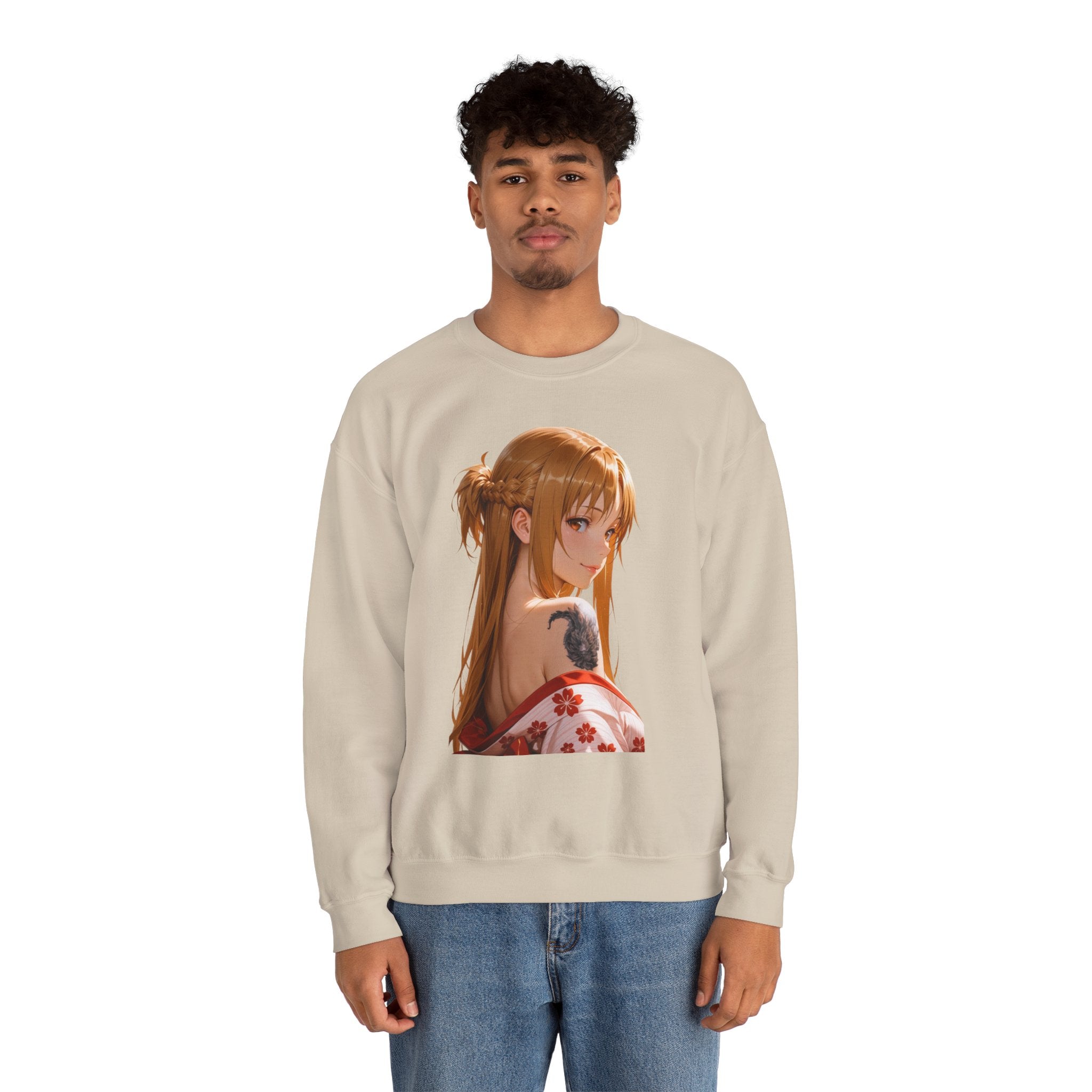 Asuna Kimono Tattoo Unisex Heavy Blend™ Crewneck Sweatshirt