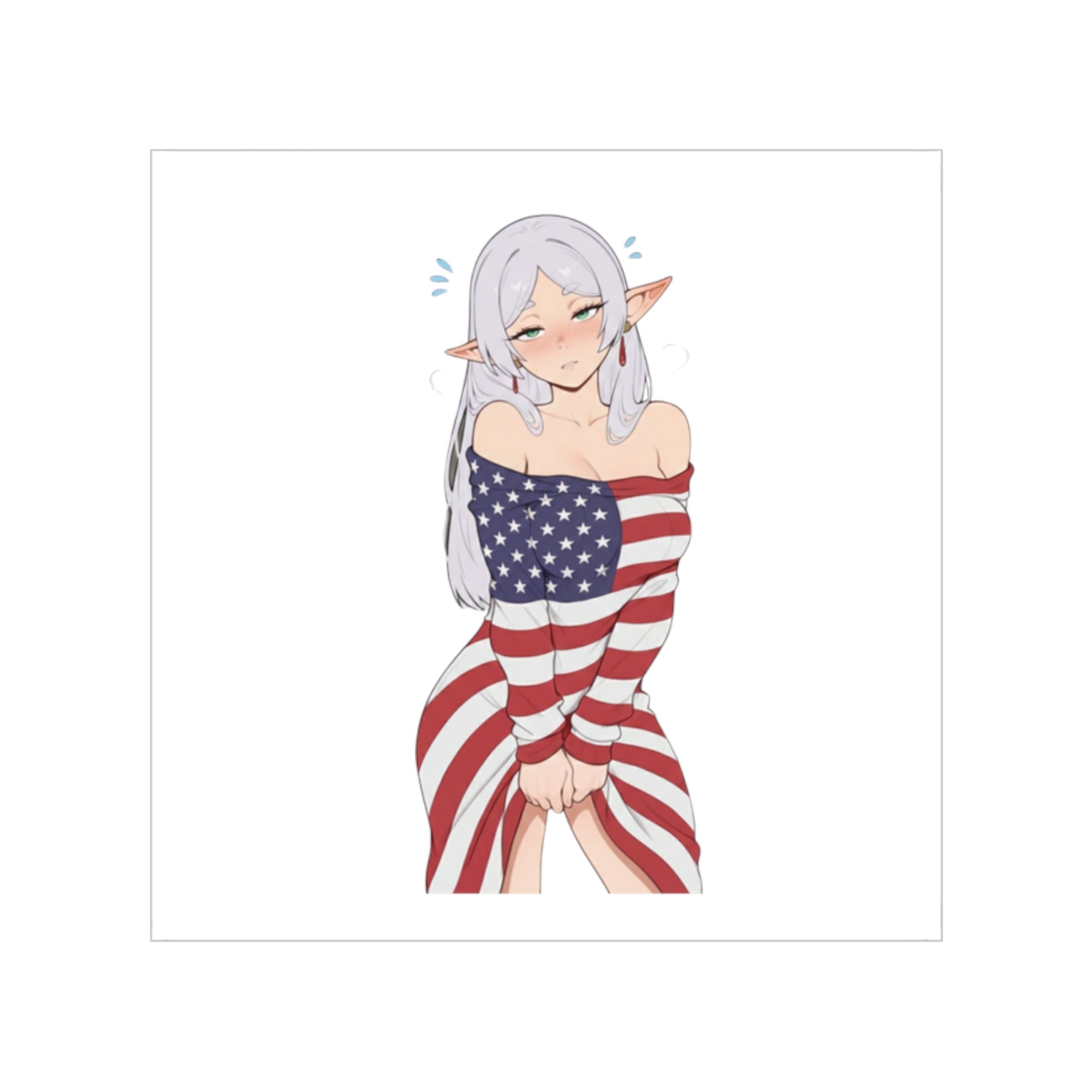 Frieren Shy Cansual Sexy Waifu Sticker