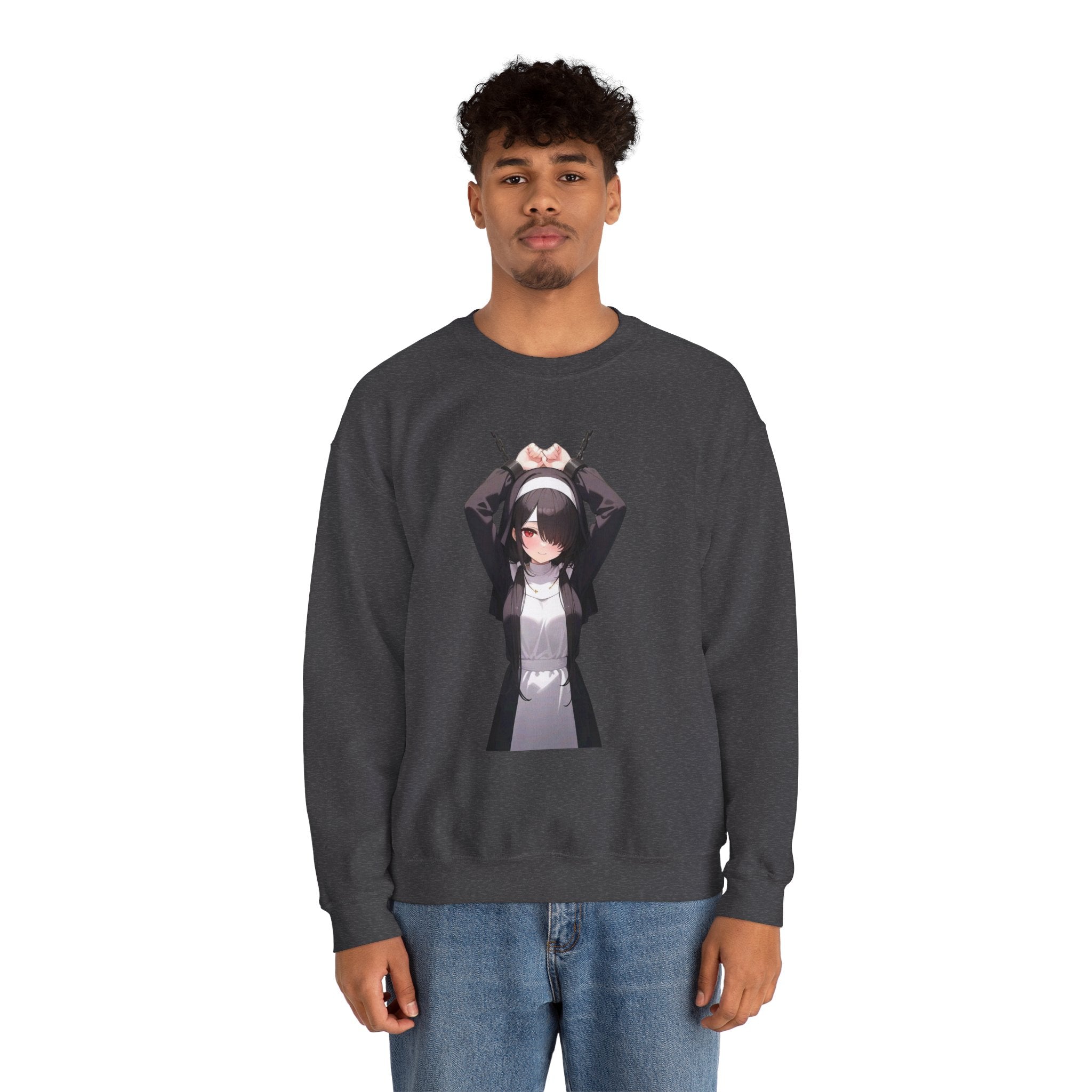 Tokisaki Kurum Nun Gothic Unisex Heavy Blend™ Crewneck Sweatshirt